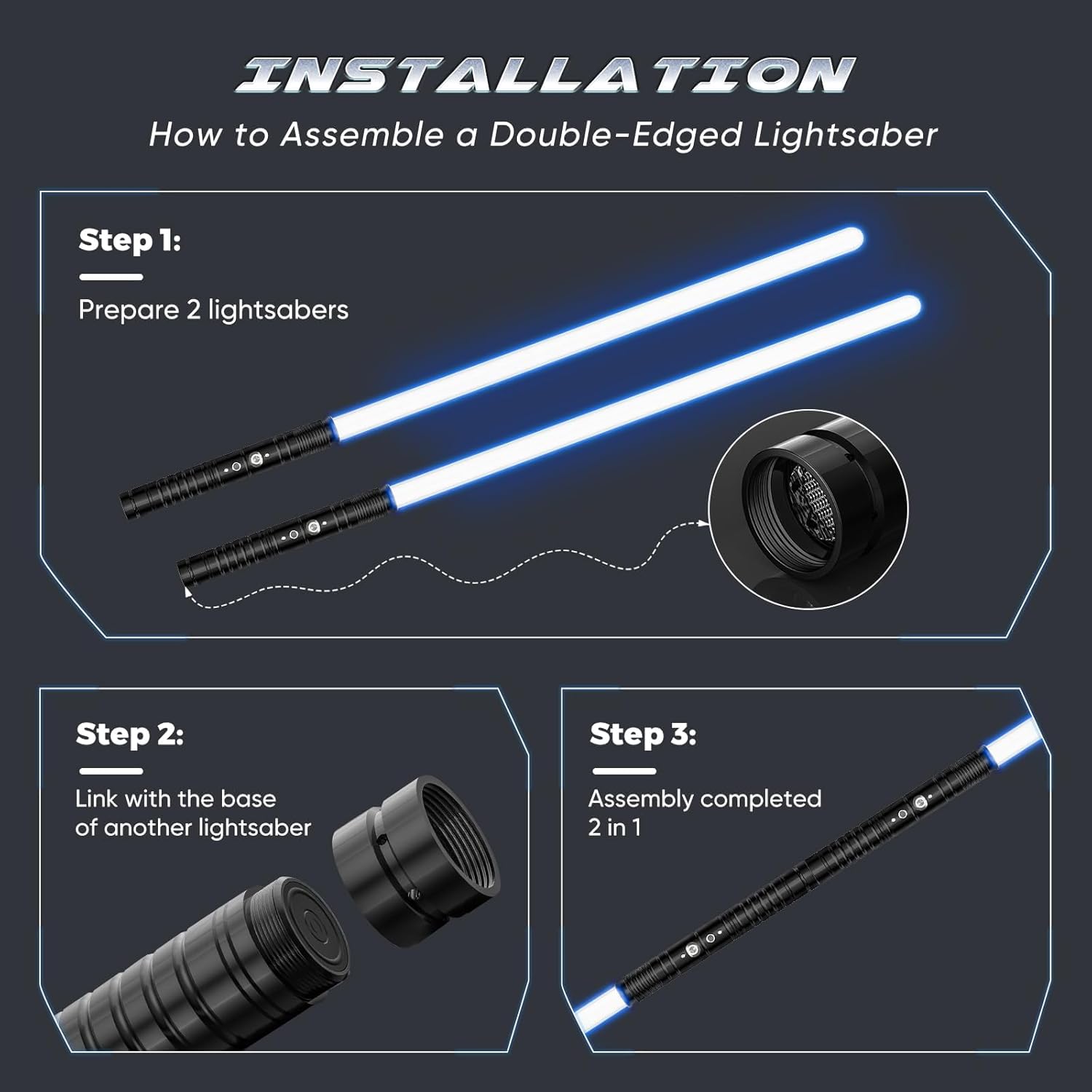Lischwert 2Pack Spade Laser da Duello in Metallo - immagine 2