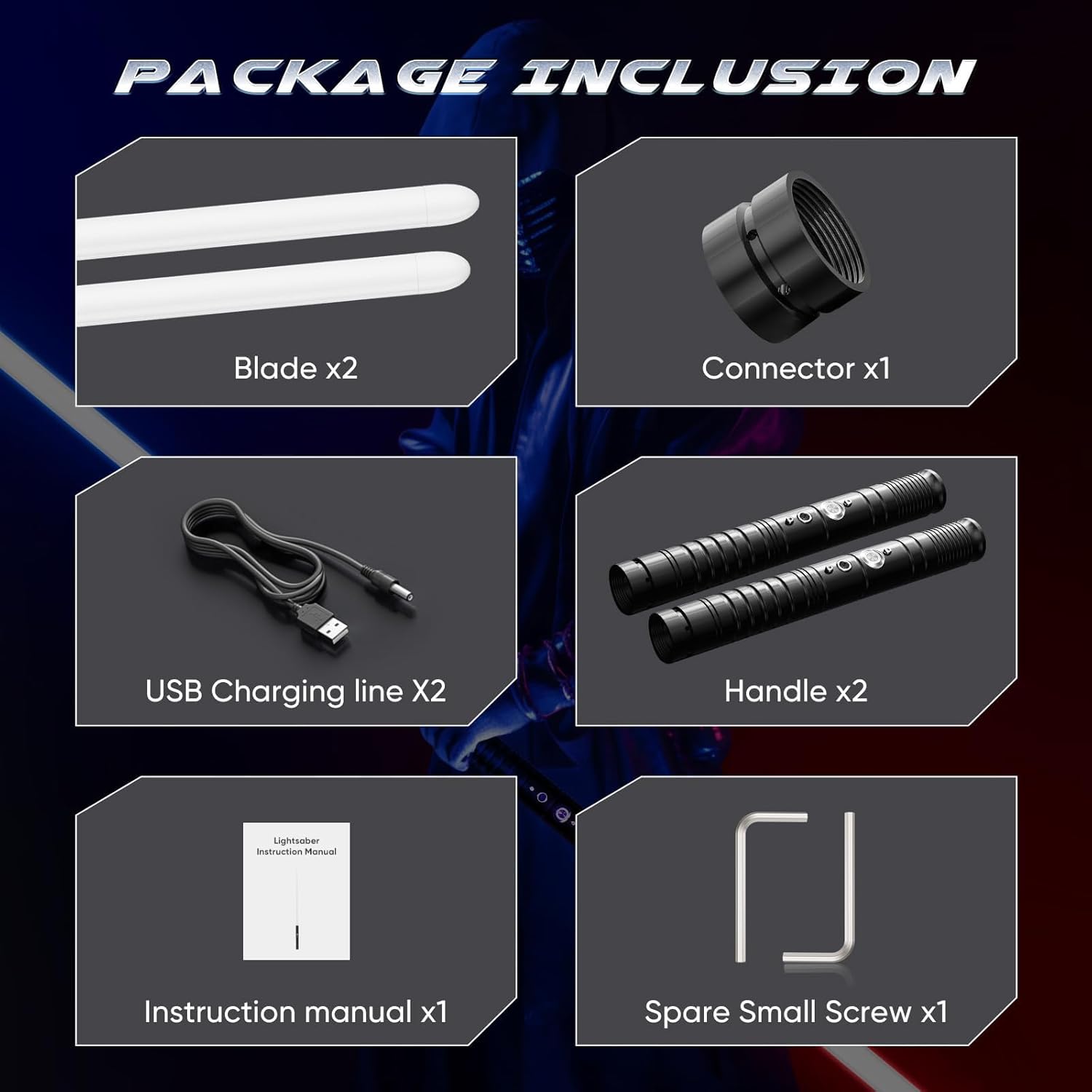 Lischwert 2Pack Spade Laser da Duello in Metallo - immagine 6