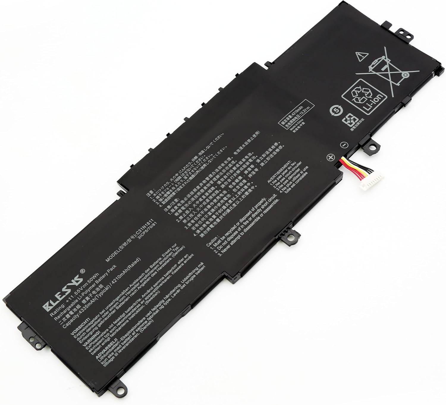 Blesys C31N1811 - Batteria per Asus ZenBook 14 50Wh - immagine 6