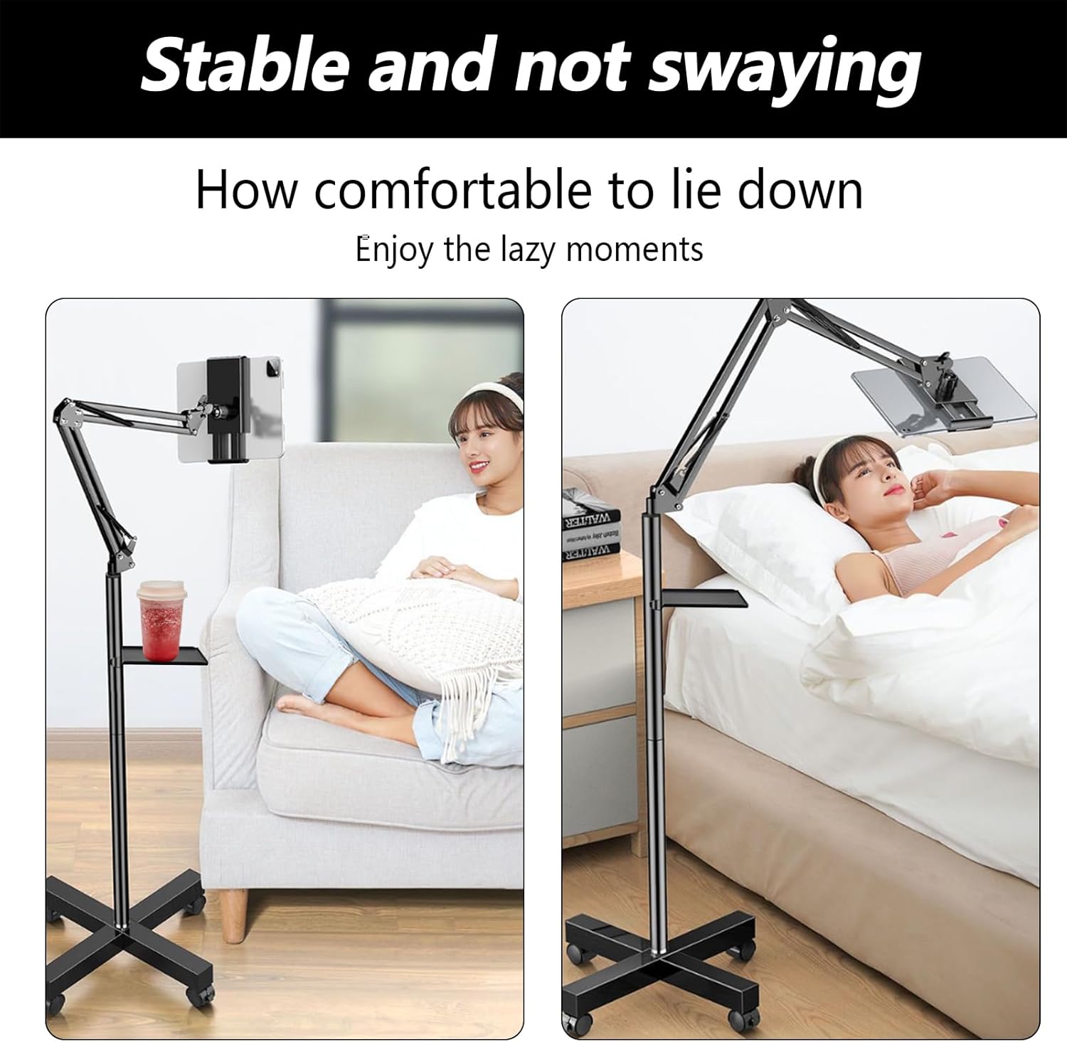 Porta Tablet a Collo di Cigno con Ruote - immagine 5