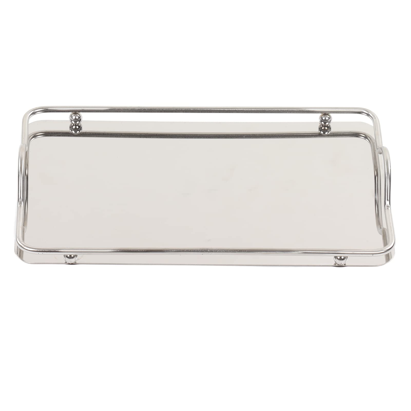 Vassoio da Portata Rettangolare in Acciaio Inox con Manico