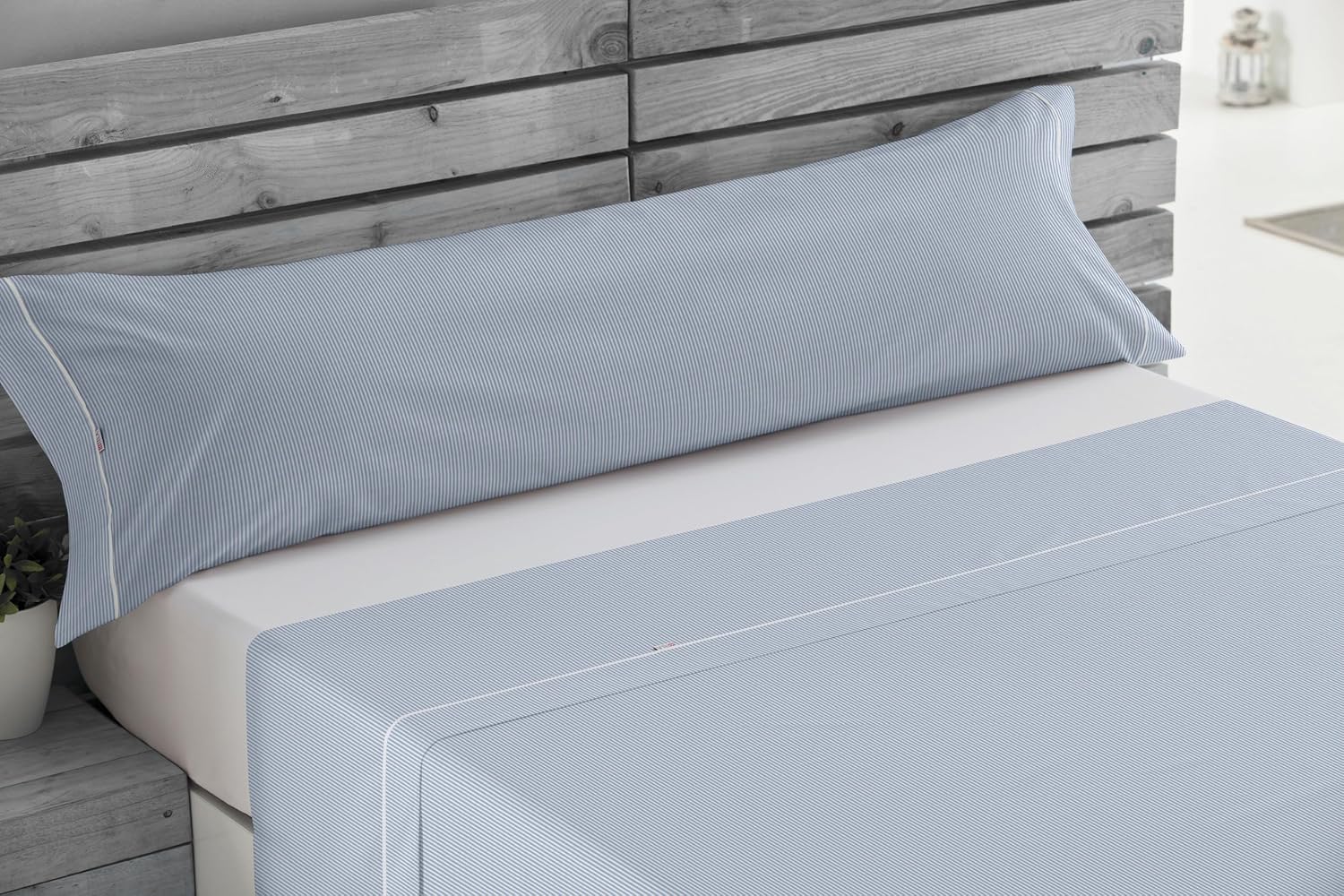 Juego de Sábanas Greta - Cama 150cm, Azul - immagine 3