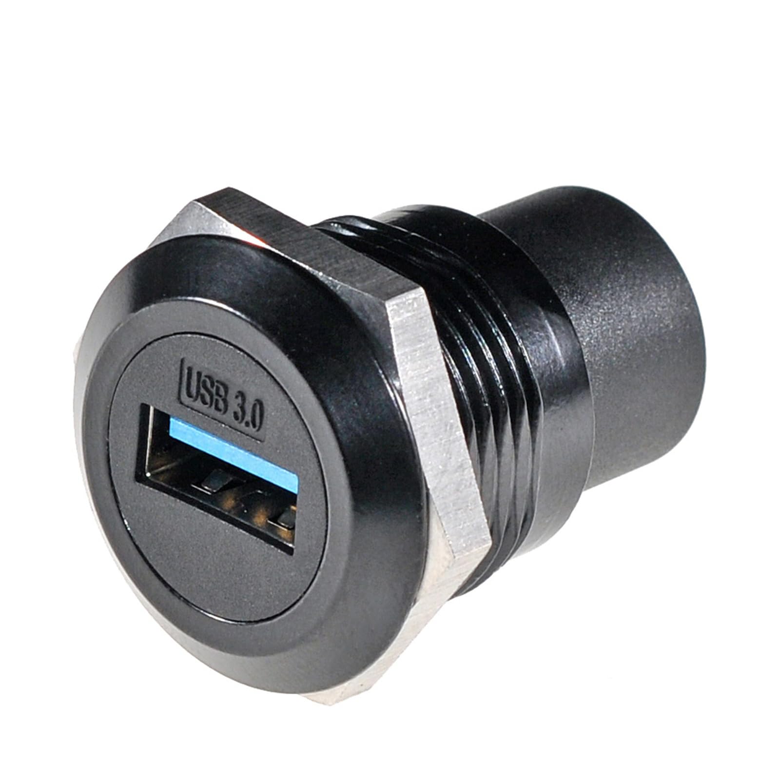 Confezione da 5 accoppiatori USB 3.0 con connettore impermeabile per paratia, cavo circolare in linea femmina a femmina