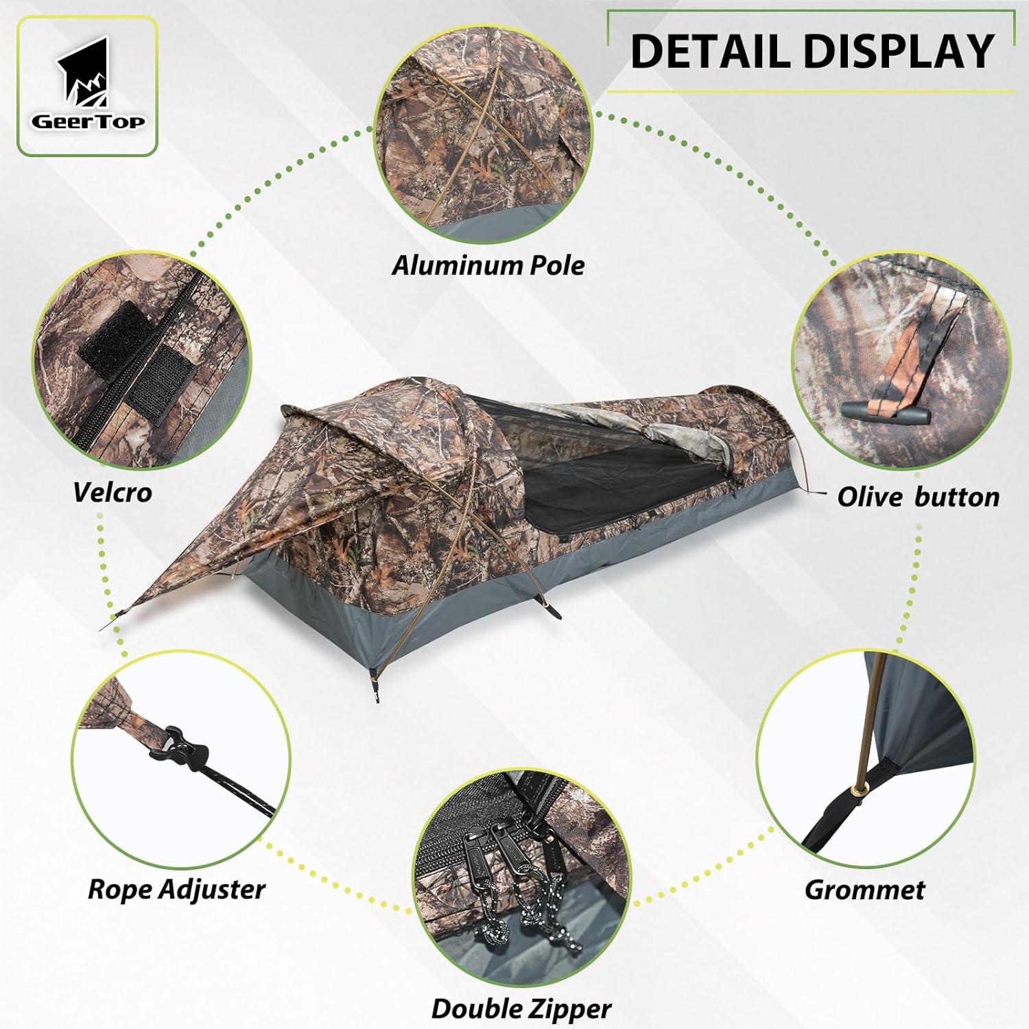 GEERTOP Bivy Tent, 2 Unisex - immagine 5