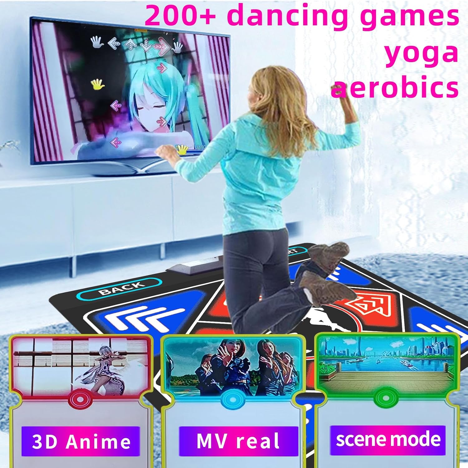 YRPRSODF Tappetino da Ballo TV con Videocamera HD - immagine 2