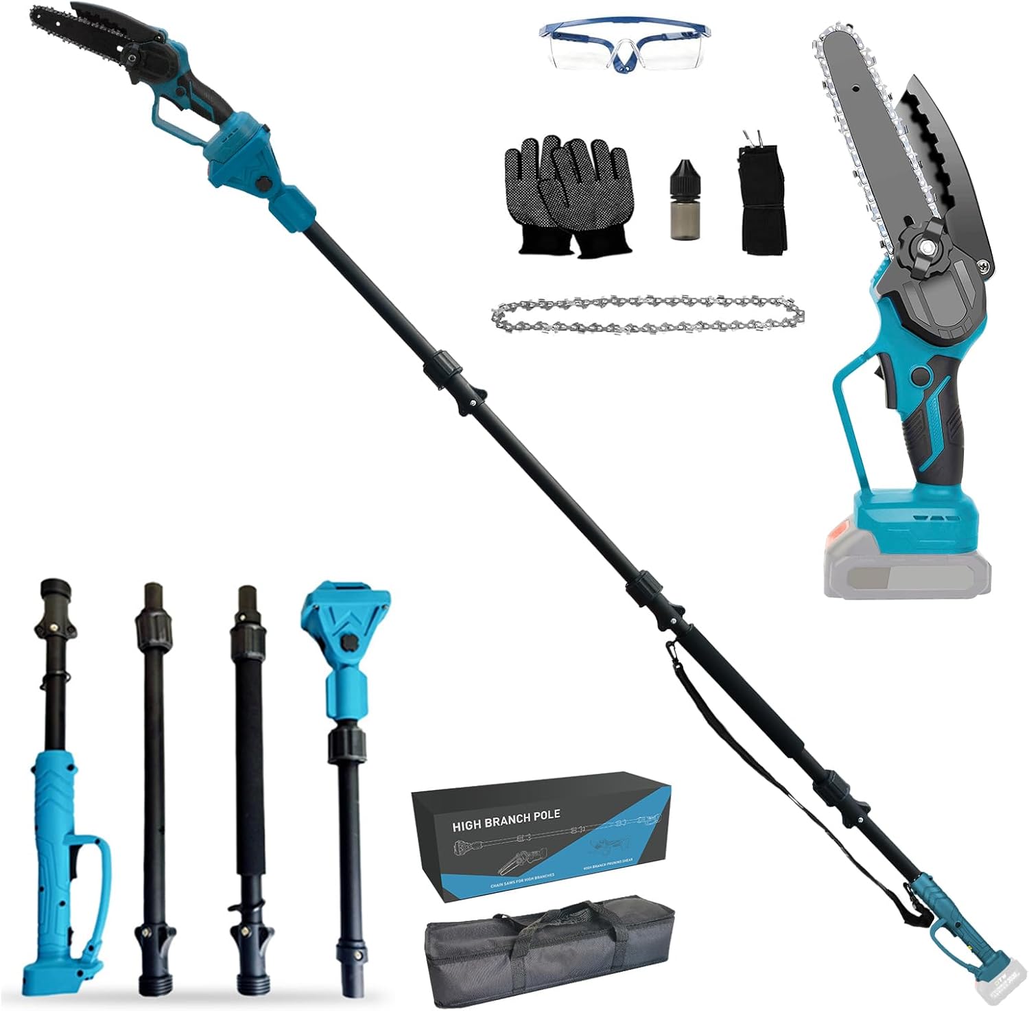 Motosega Professionale a Batteria 6 Pollici, Senza Spazzole