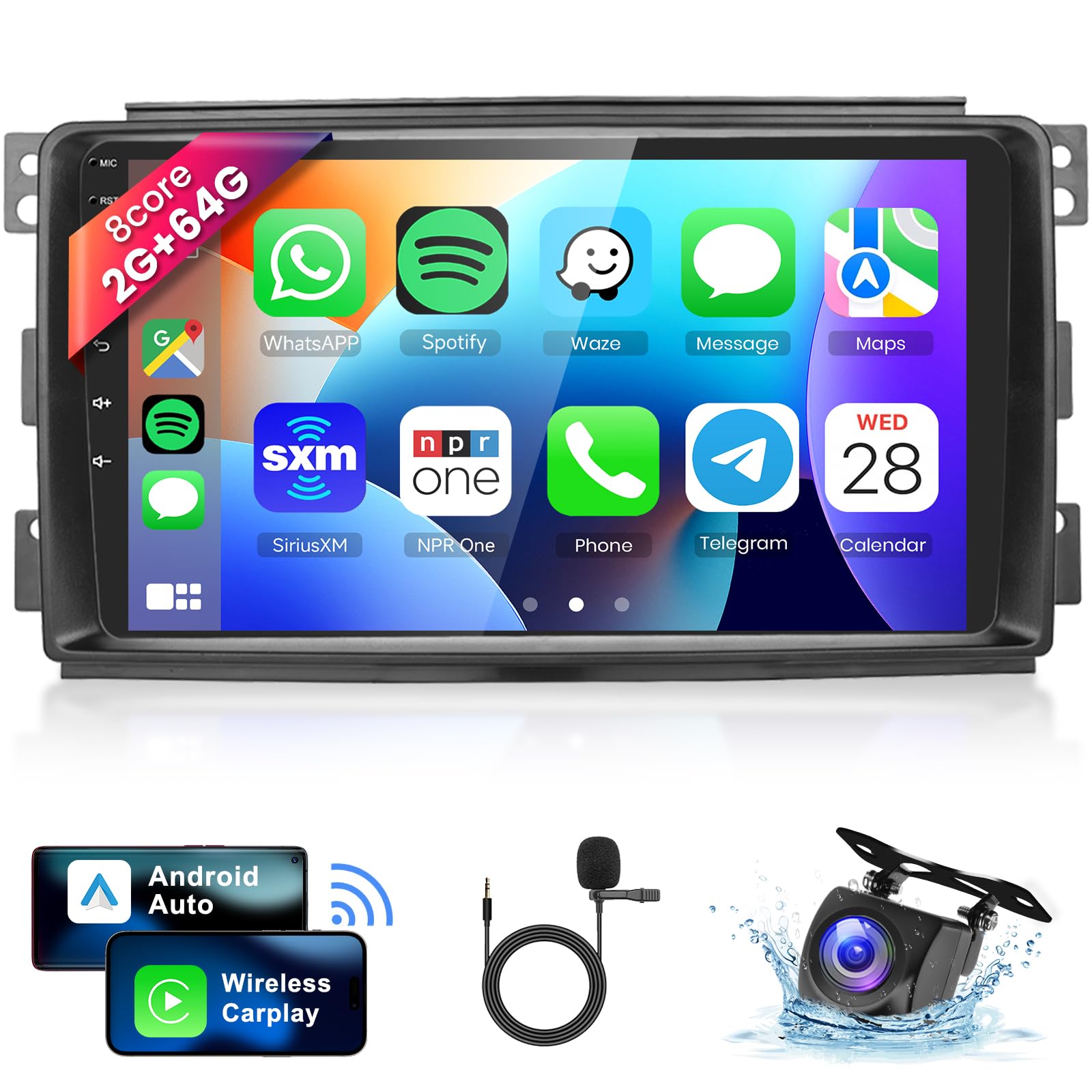 Autoradio Android 13 9" per Mercedes Benz Smart Fortwo (2005-2010)
