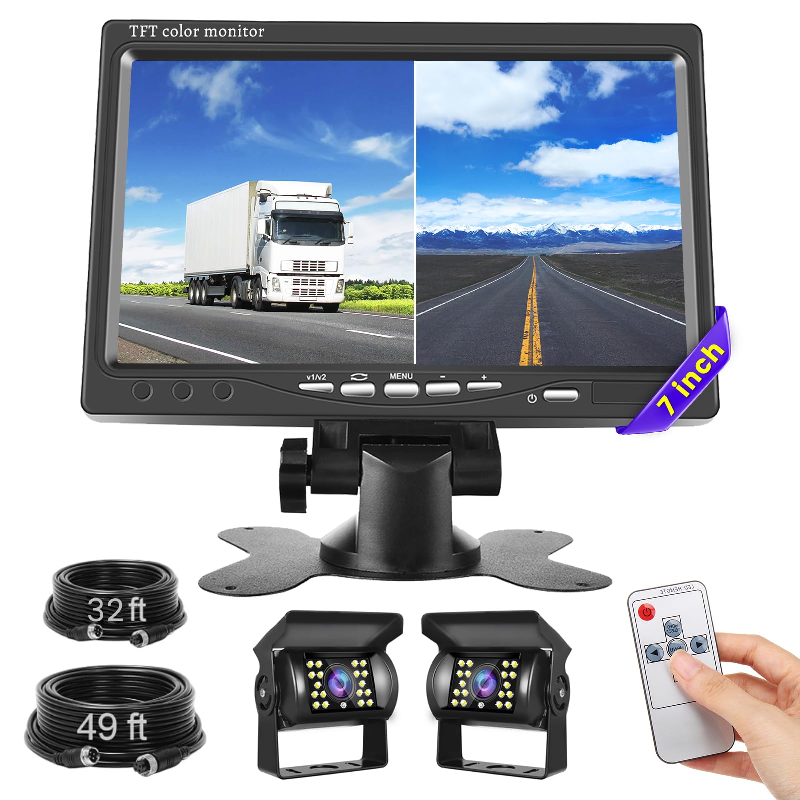 Inefala Kit Telecamera Posteriore HD con Monitor 7 Pollici