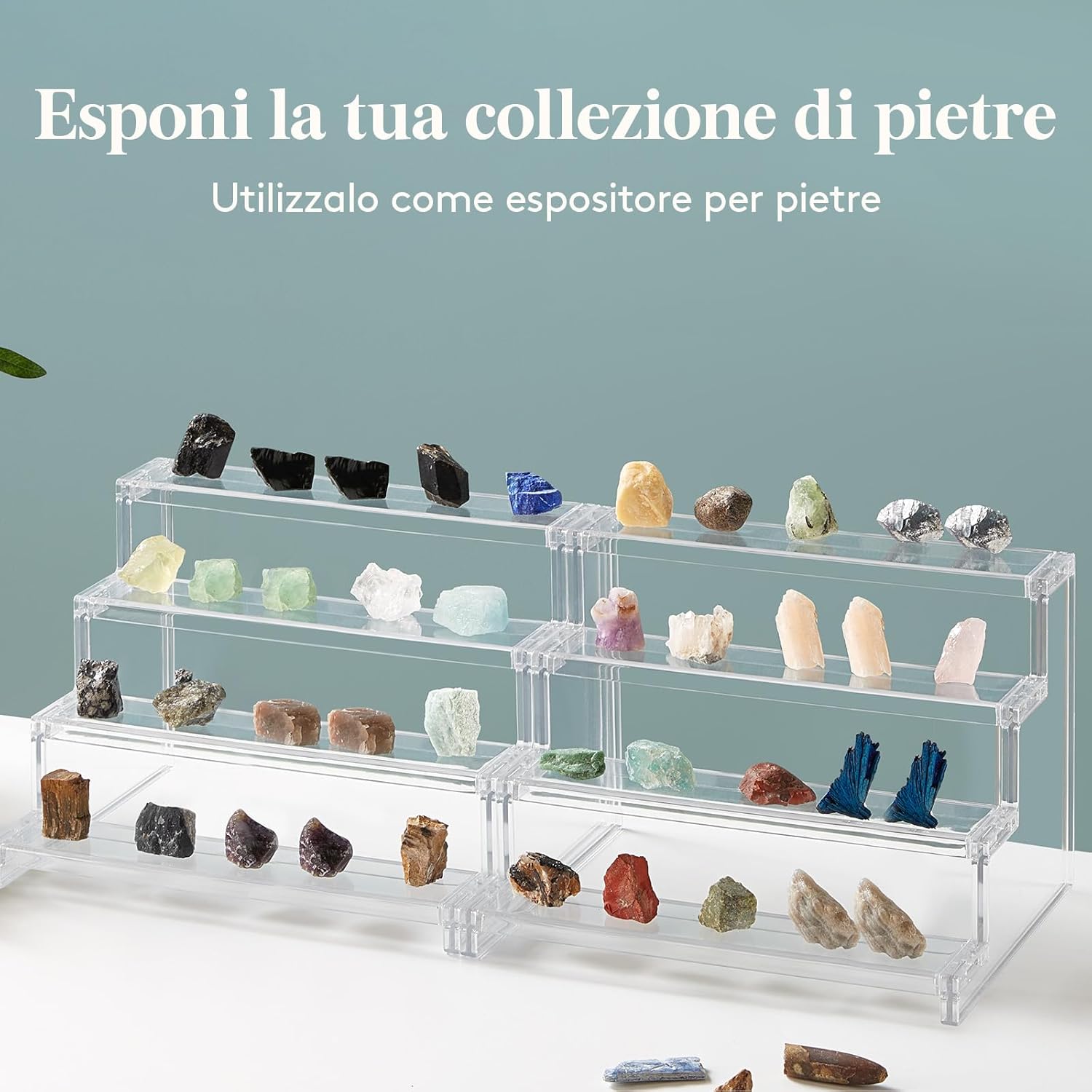 Lifewit Espositore Trasparente a 4 Ripiani 30,5cm - immagine 7