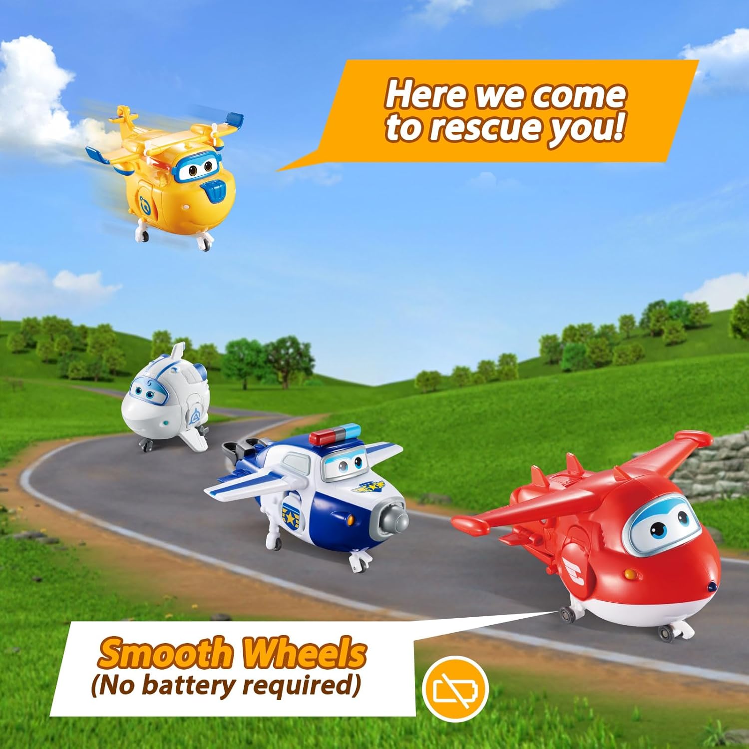 Super Wings Aereo Giocattolo Transforming Robot (4 Pezzi) - immagine 5