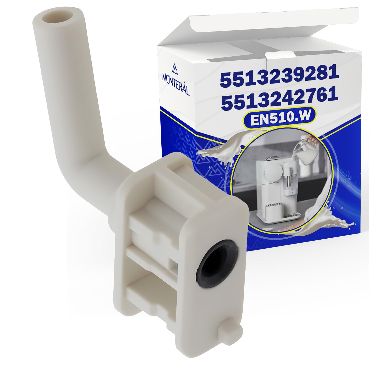 Ugello Decalcificazione per Macchina da Caffè con Codice Originale 5513239281 5513242761 per DeLonghi per Nespresso Lattissima One EN510.W - Garanzia di 10 Anni - MONTERAL