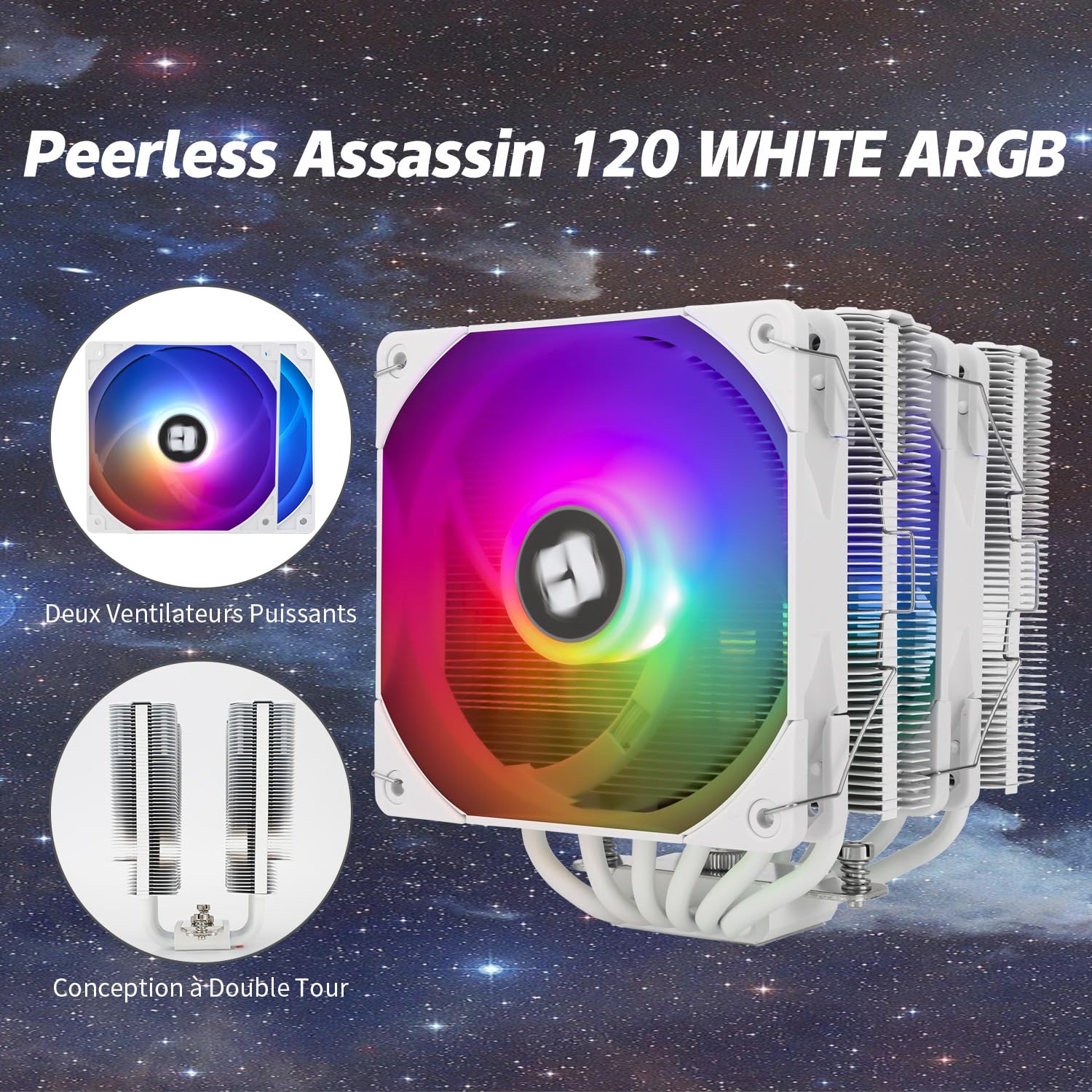 Tr Peerless Assassin 120 White ARGB - Raffreddatore CPU - immagine 2