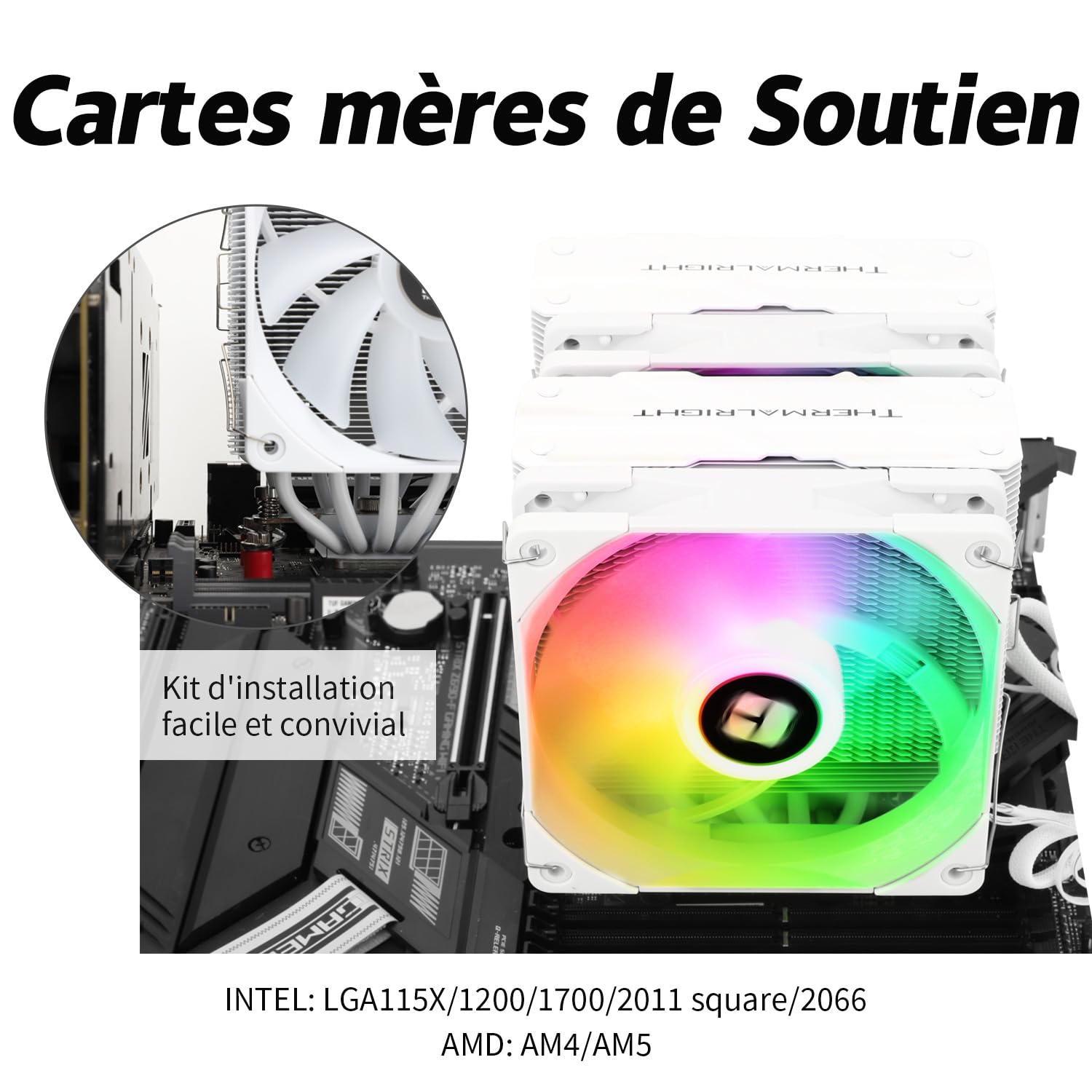 Tr Peerless Assassin 120 White ARGB - Raffreddatore CPU - immagine 5