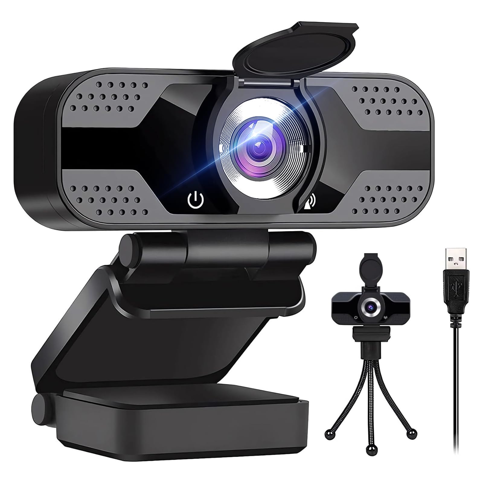 Webcam PC 1080P con Doppio Microfono