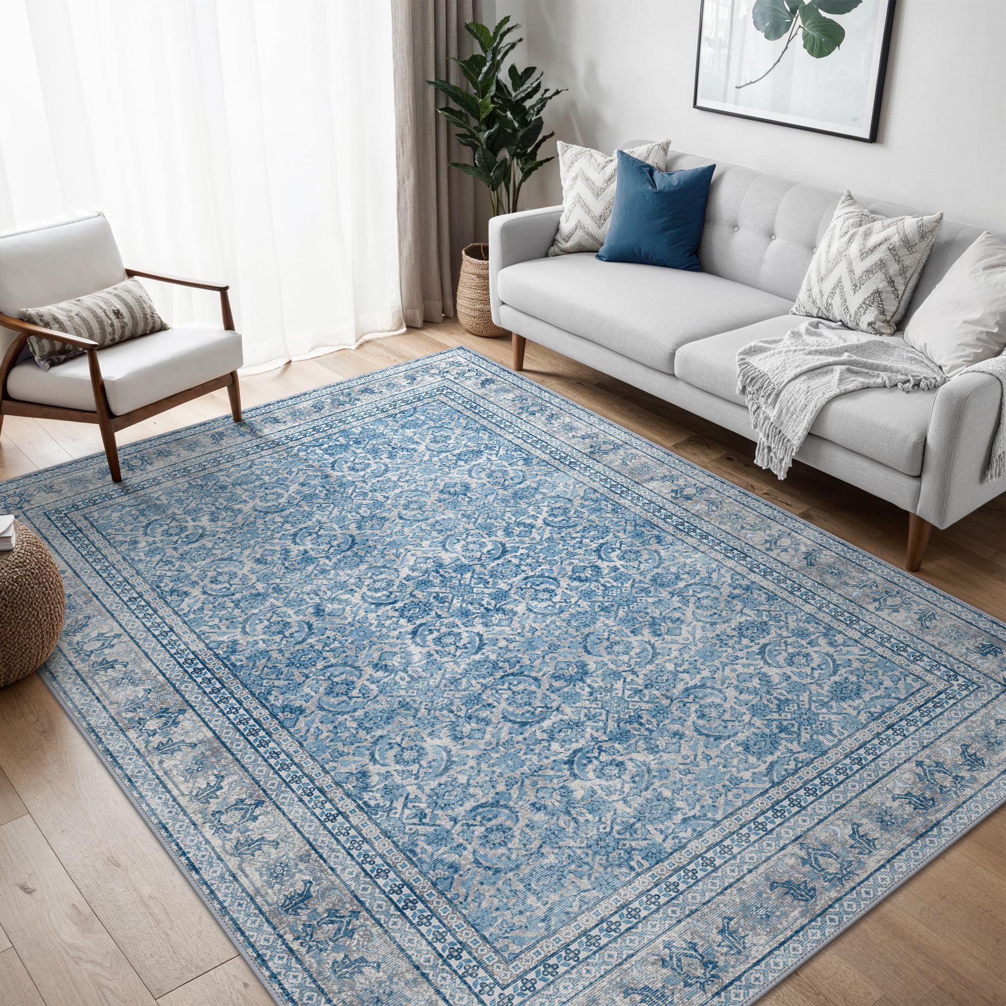 Beimo Tappeto Salotto Pelo Corto 200x290cm, Blu Marino