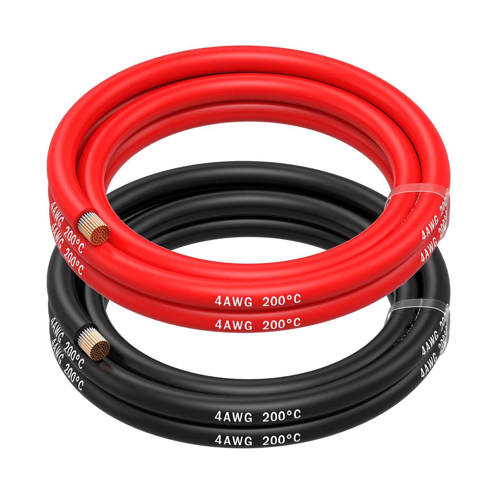 Mmobiel AWG Cavo Elettrico Silicone - 2 Fili (4 Awg, 1,5m)