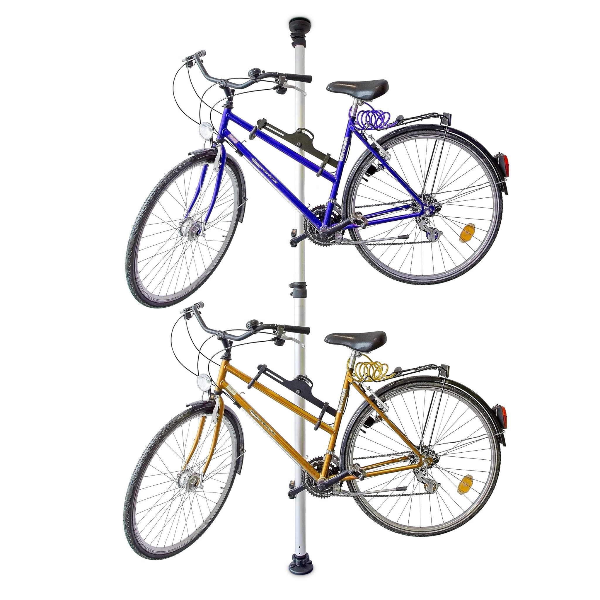 Relaxdays Porta Biciclette Telescopico per 2 Bici, Argentato