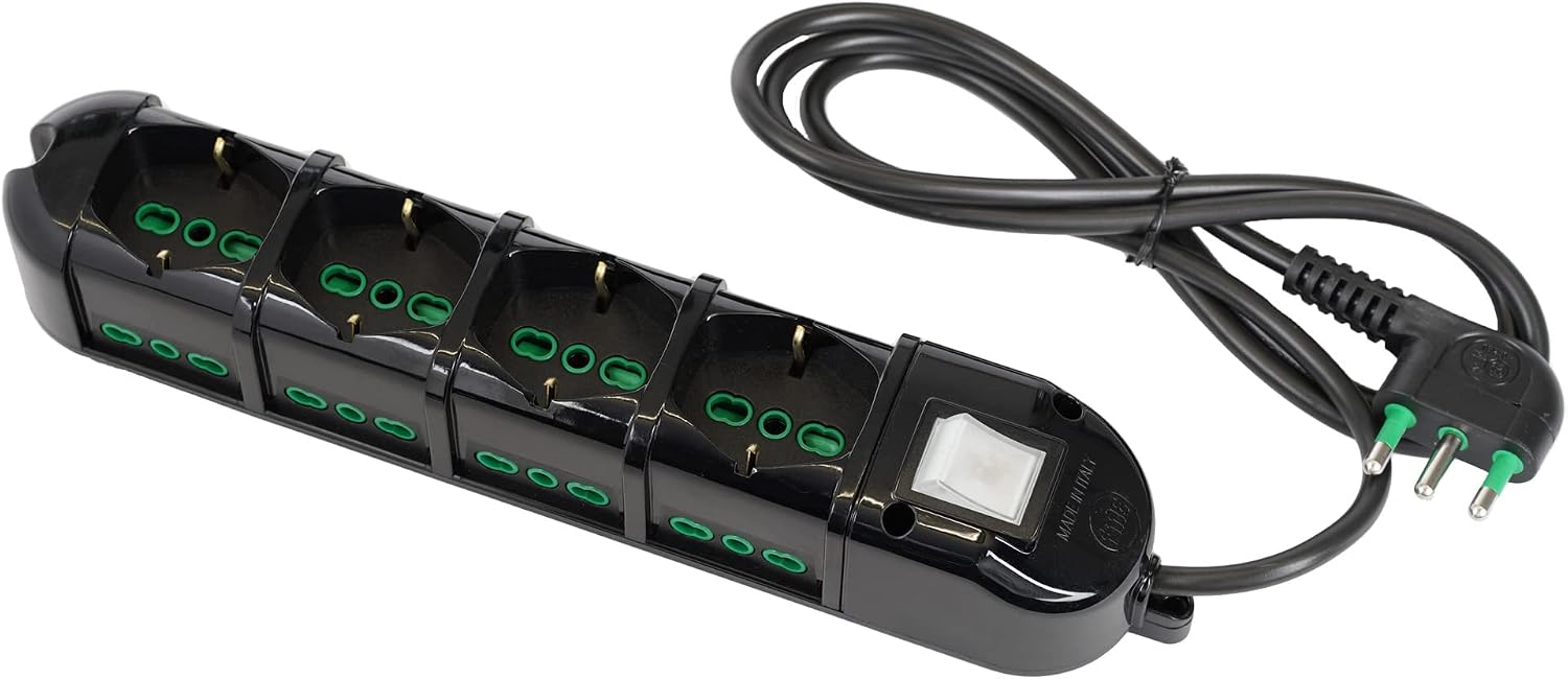 Fanton 48133-B Multipresa Elettrica 12 Posti, Nero | Velz