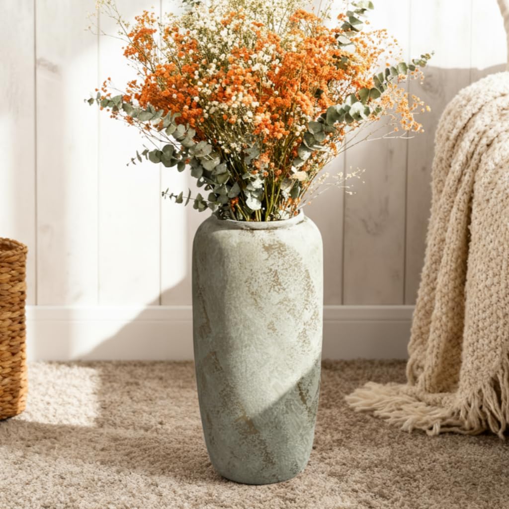 Grande Vaso da Pavimento in Ceramica Rustica 40cm