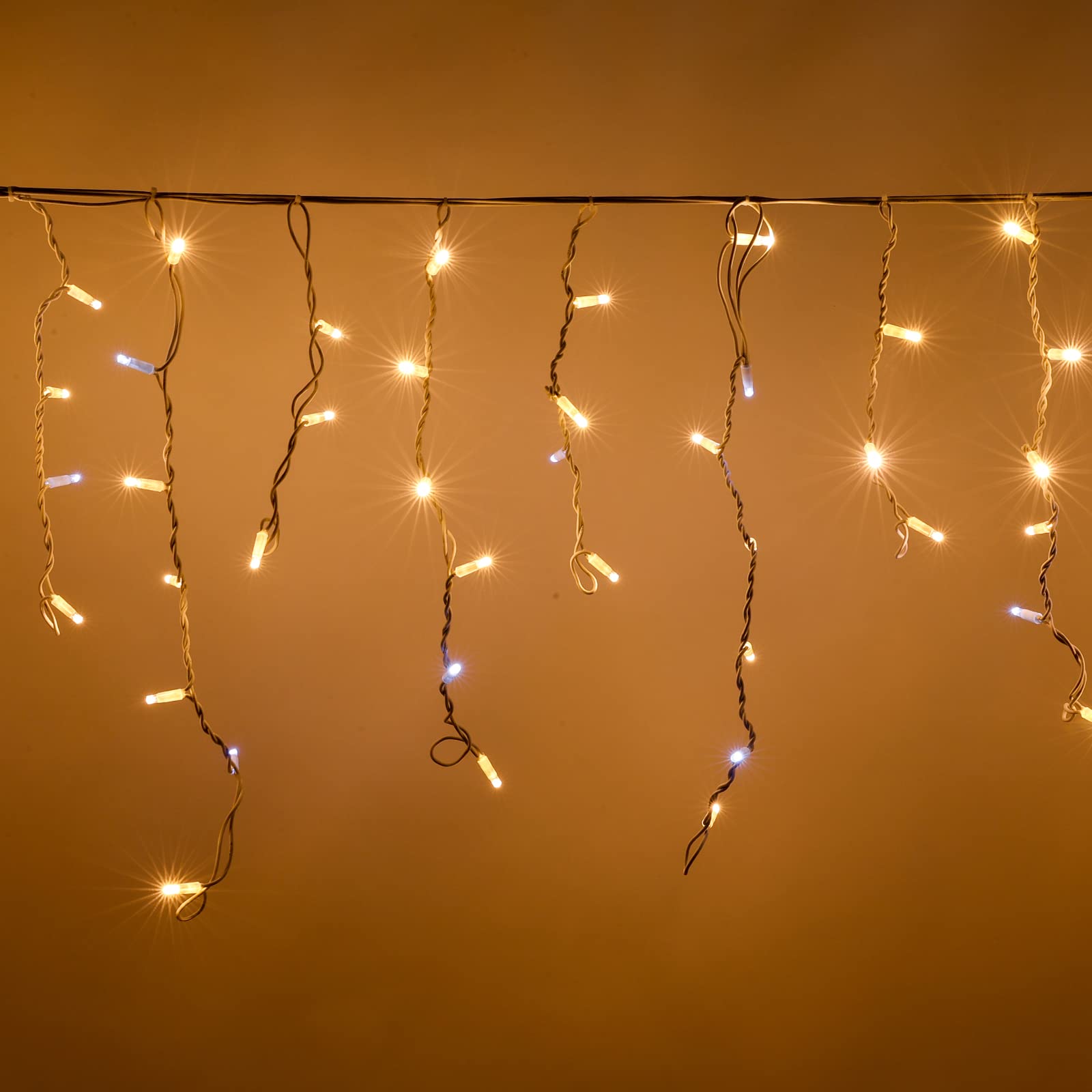 Cascata di Stalattiti 5x0.7 mt 200 MaxiLed Bianco Caldo