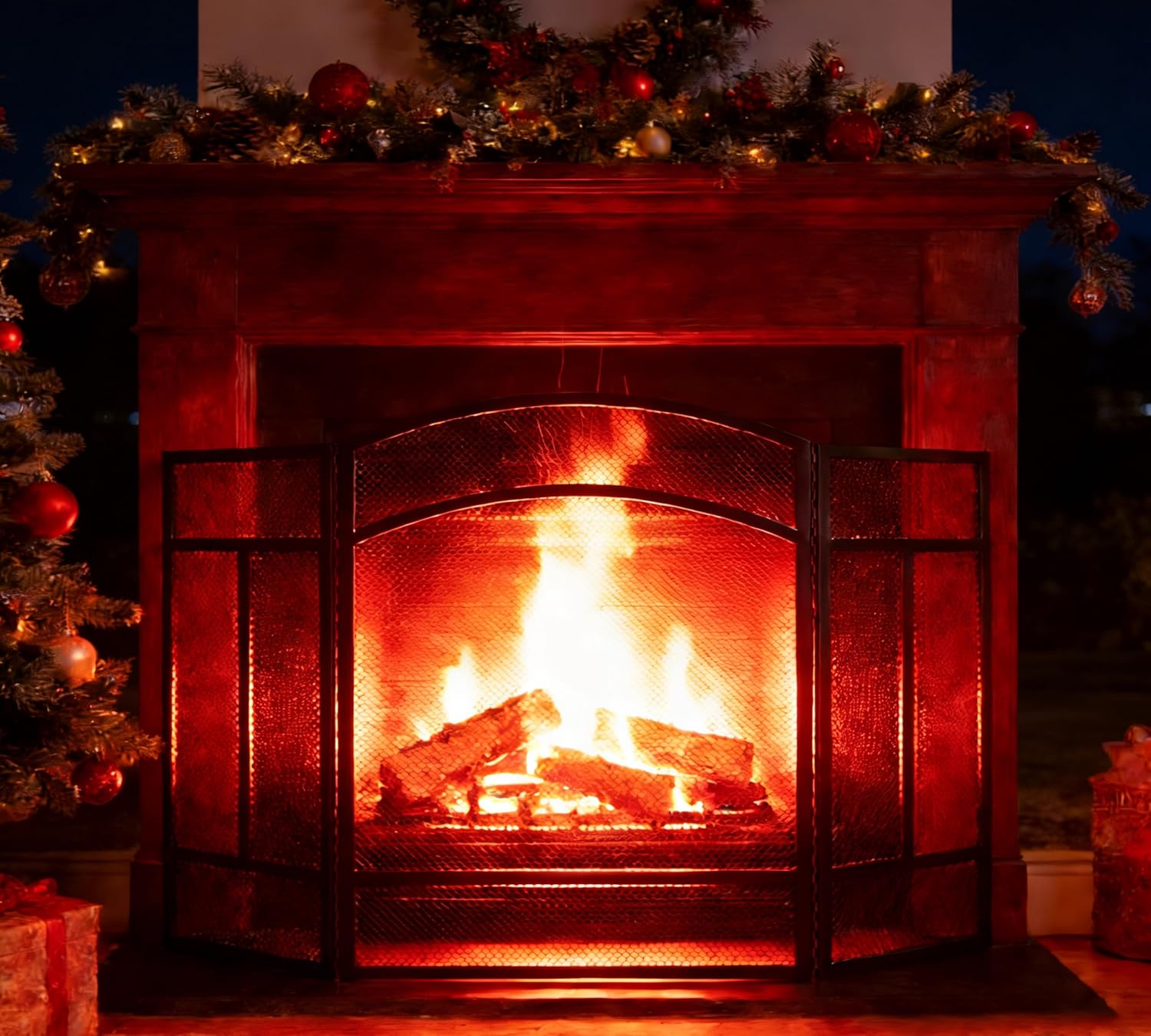 Kingson Parascintille 3 Pannelli ad Arco per Camino - immagine 2