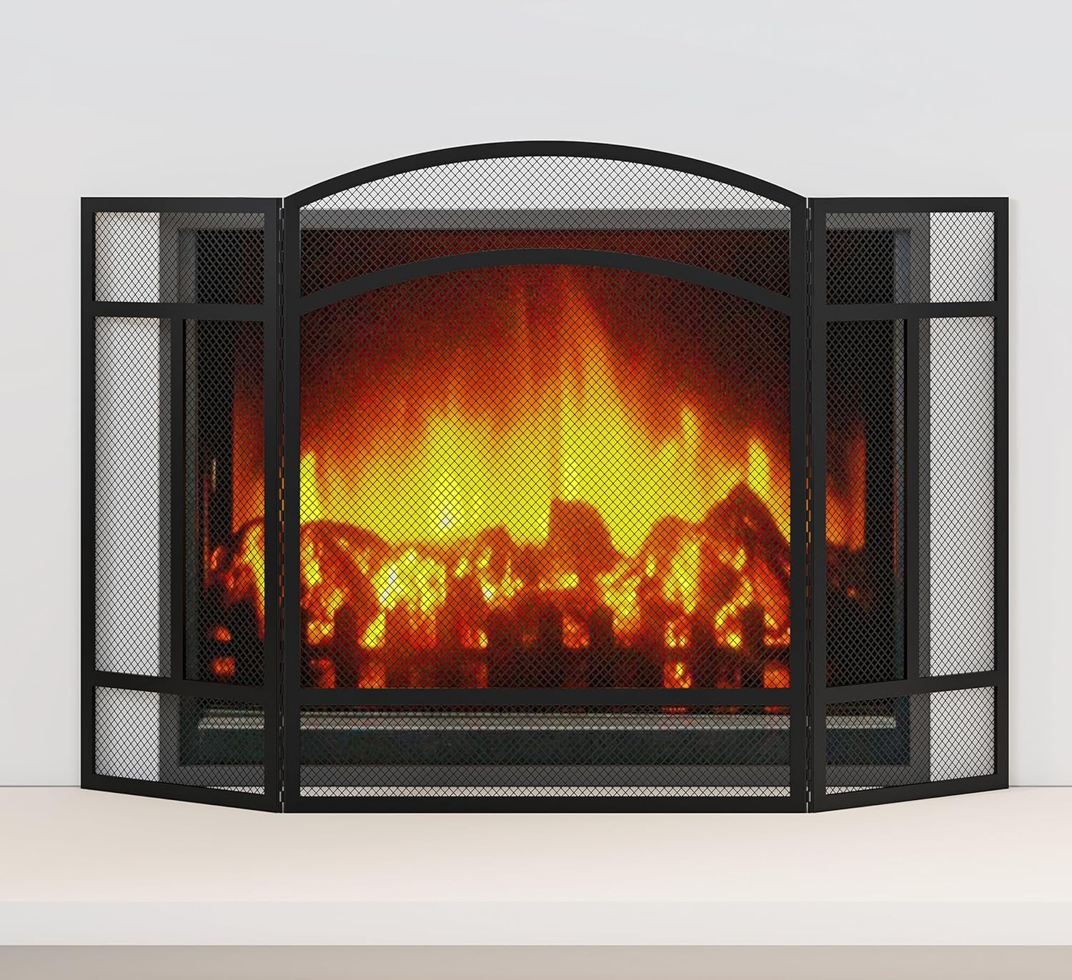 Kingson Parascintille 3 Pannelli ad Arco per Camino - immagine 5