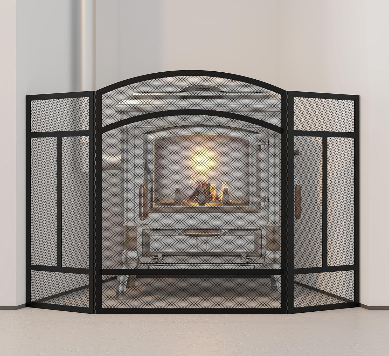 Kingson Parascintille 3 Pannelli ad Arco per Camino - immagine 6