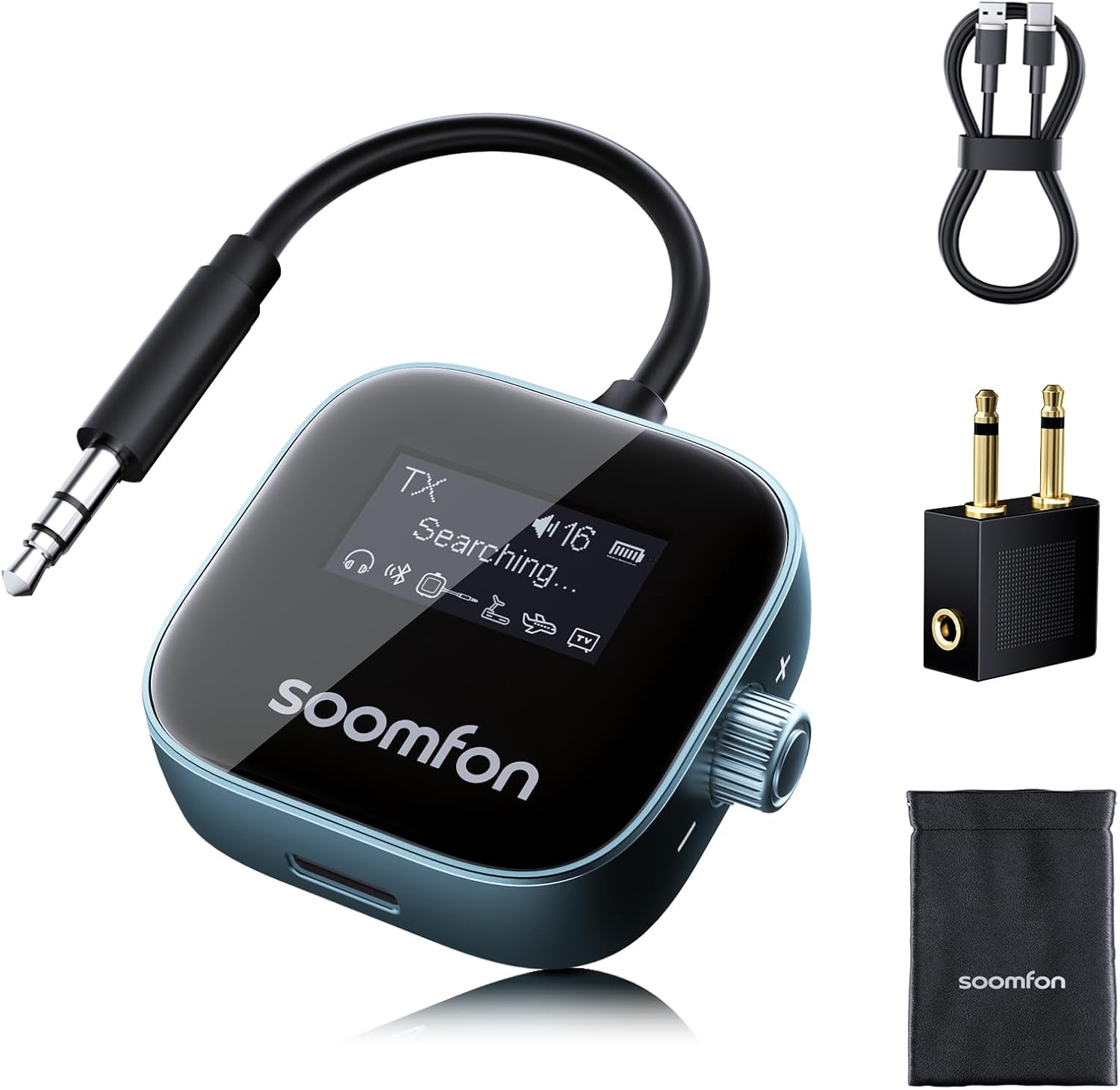 Soomfon 2 in 1 Trasmettitore e Ricevitore Bluetooth 5.3 - immagine 1