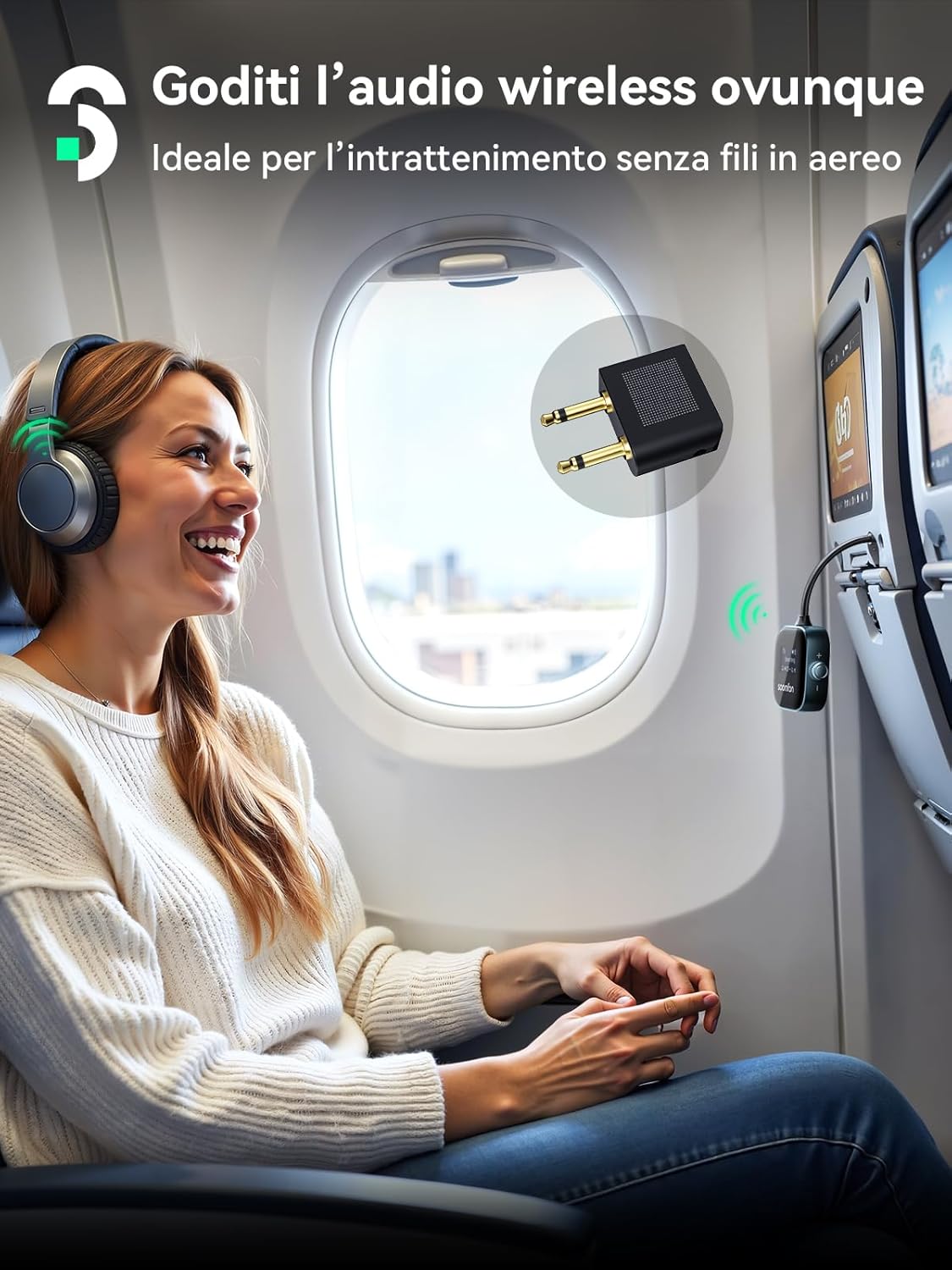 Soomfon 2 in 1 Trasmettitore e Ricevitore Bluetooth 5.3 - immagine 3