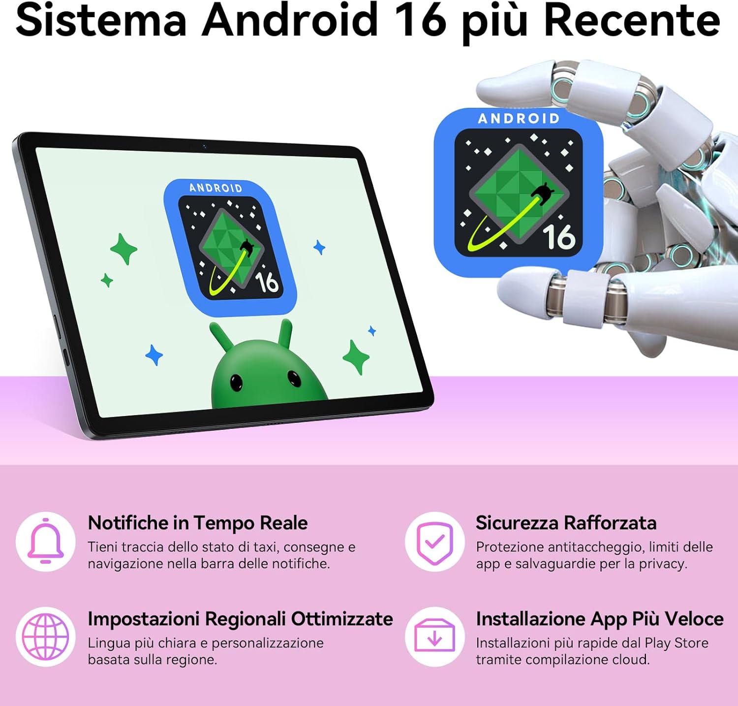 T20 Android 16 Tablet con Tastiera 24GB RAM 256GB ROM - immagine 2