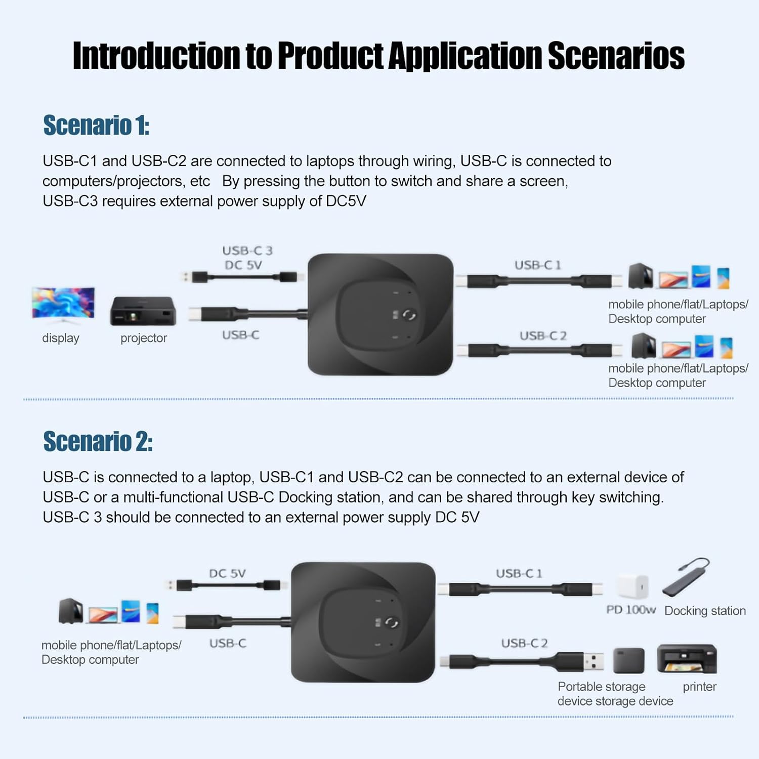 KVM USB-C 2 in 1 Out Bidirezionale 8K - immagine 8