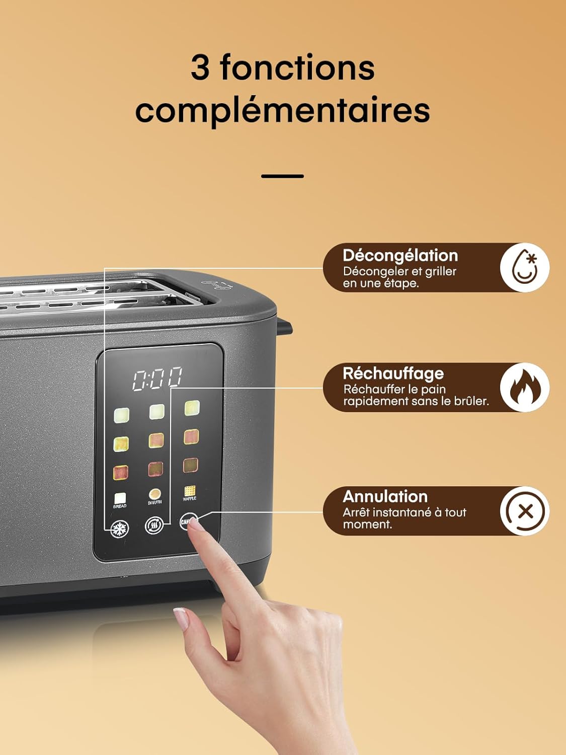 Tostapane 4 Fette con Touch Screen - immagine 5