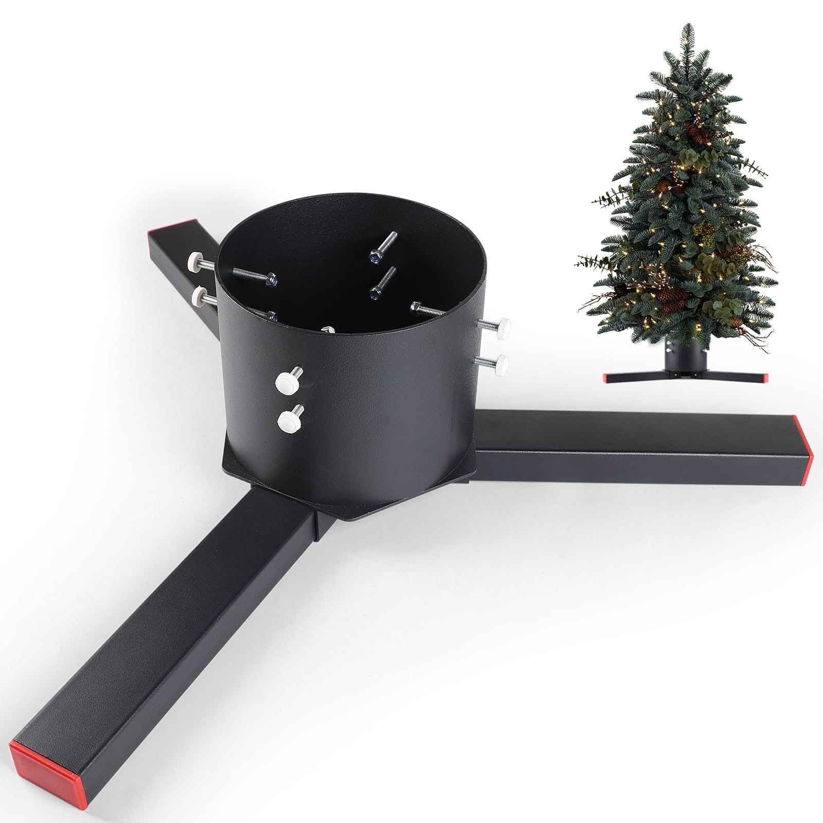 Base per Albero di Natale in Metallo Regolabile Ø8-14cm