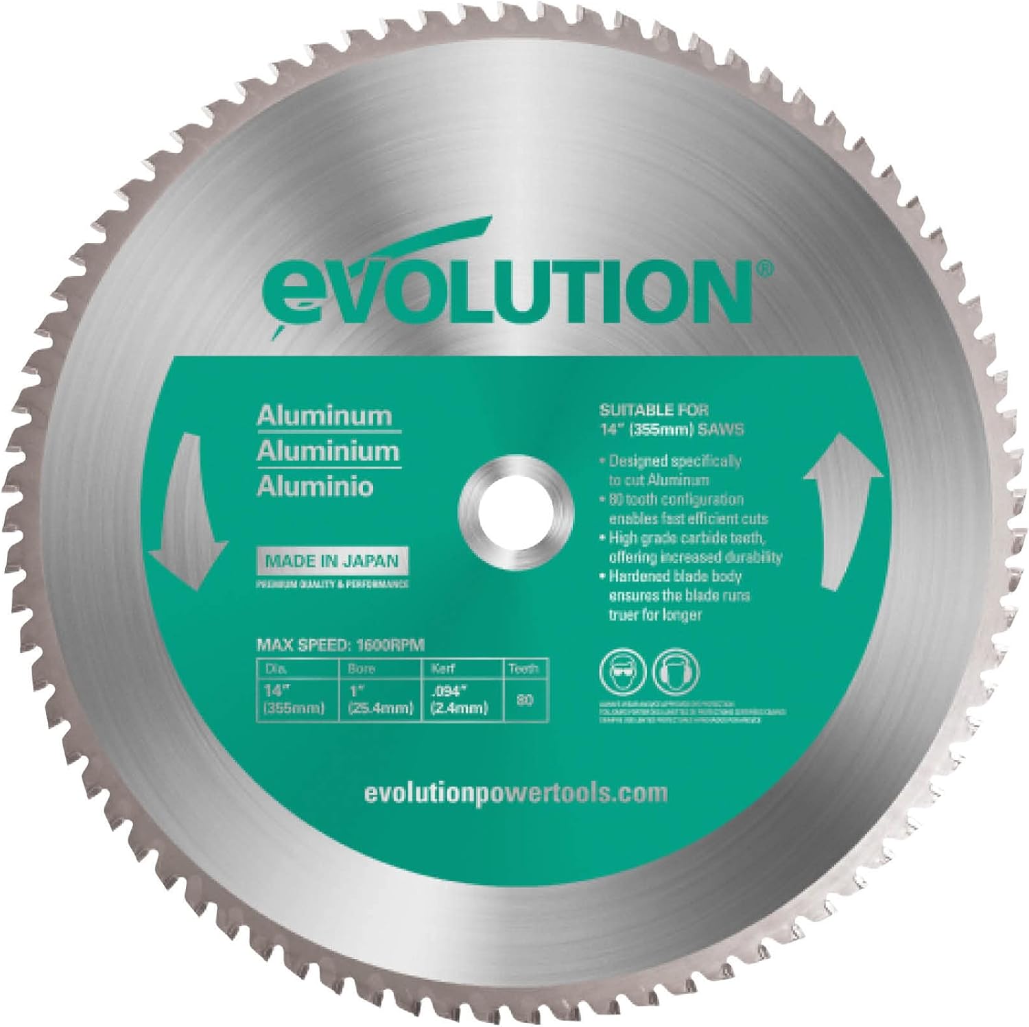 Evolution A355TCT-80CS - Lama 355mm per Taglio Alluminio - immagine 1