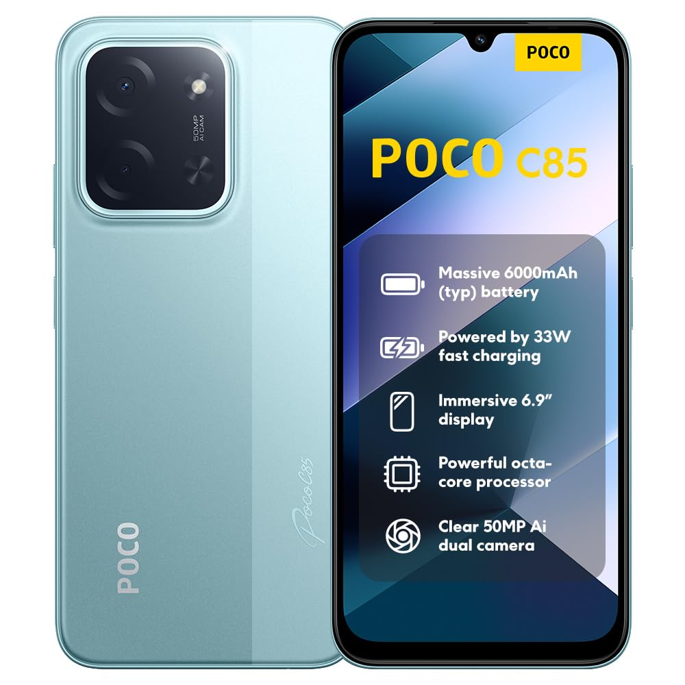 Xiaomi POCO C85 Smartphone 6+128GB, Verde