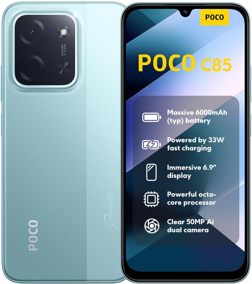 Xiaomi POCO C85 Smartphone 6+128GB, Verde - immagine 1