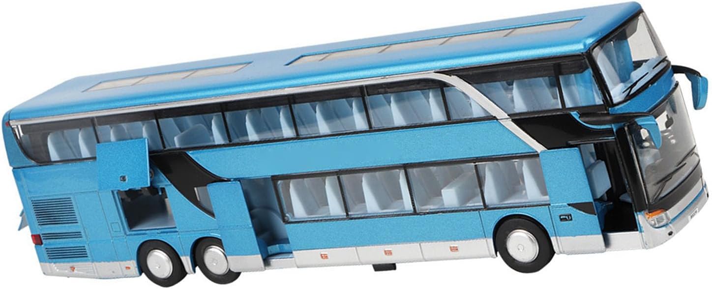 Electric Bus Giocattolo 1:32 Doubledecker, Blu - immagine 4
