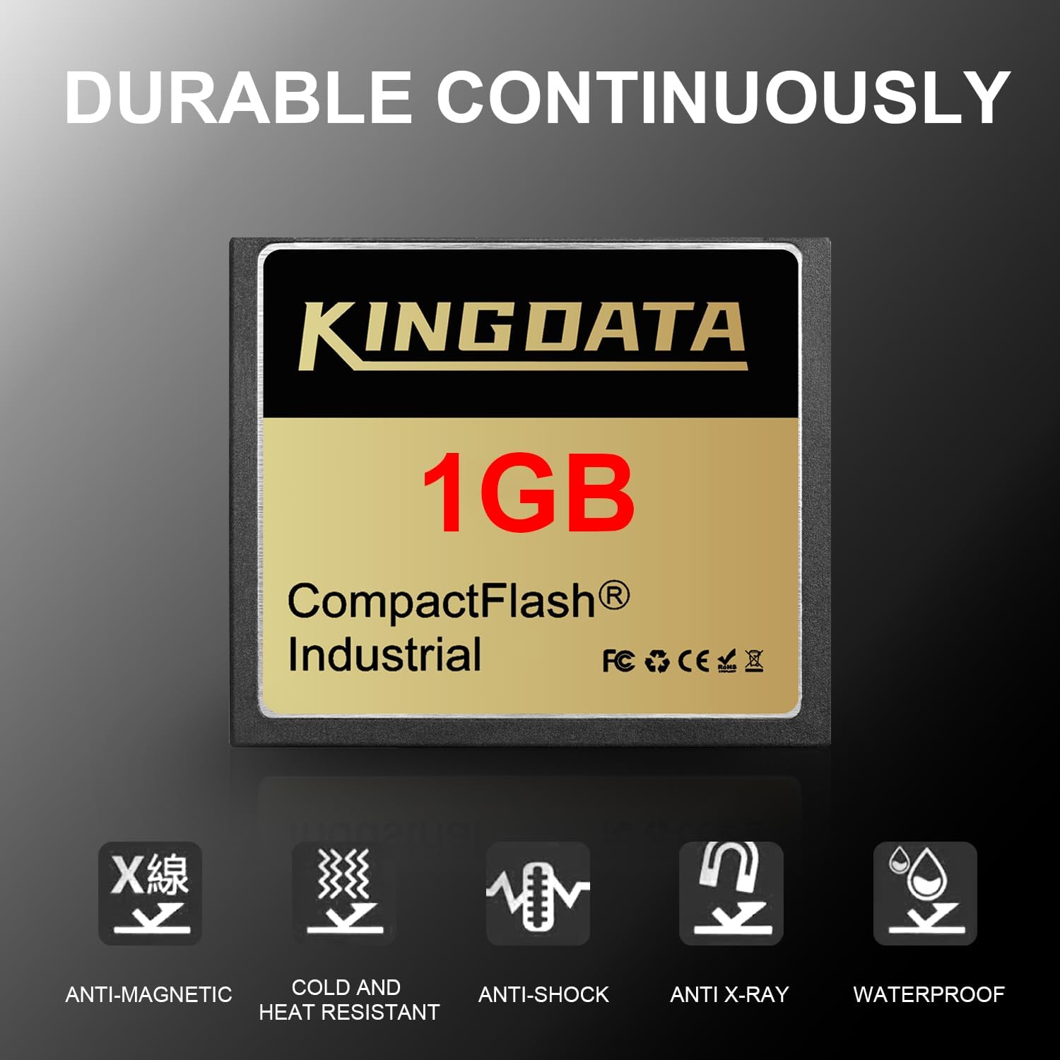 CompactFlash Industriale 1GB (5-Pack) Scheda CF FAT16 - immagine 3