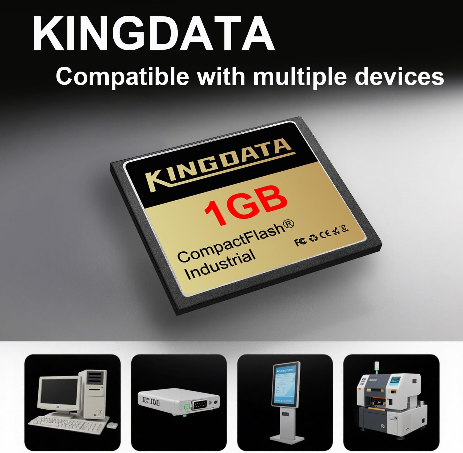 CompactFlash Industriale 1GB (5-Pack) Scheda CF FAT16 - immagine 4