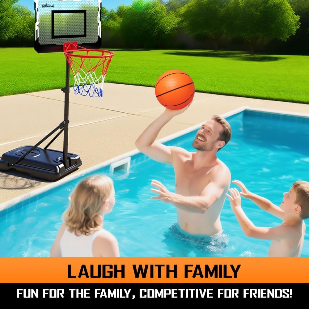 Cestino da Basket Portatile 190cm con Palla e Supporto - immagine 5