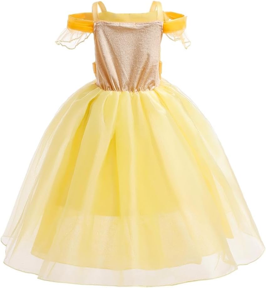Lito Angels Vestito Principessa Belle con Accessori, Giallo - immagine 2