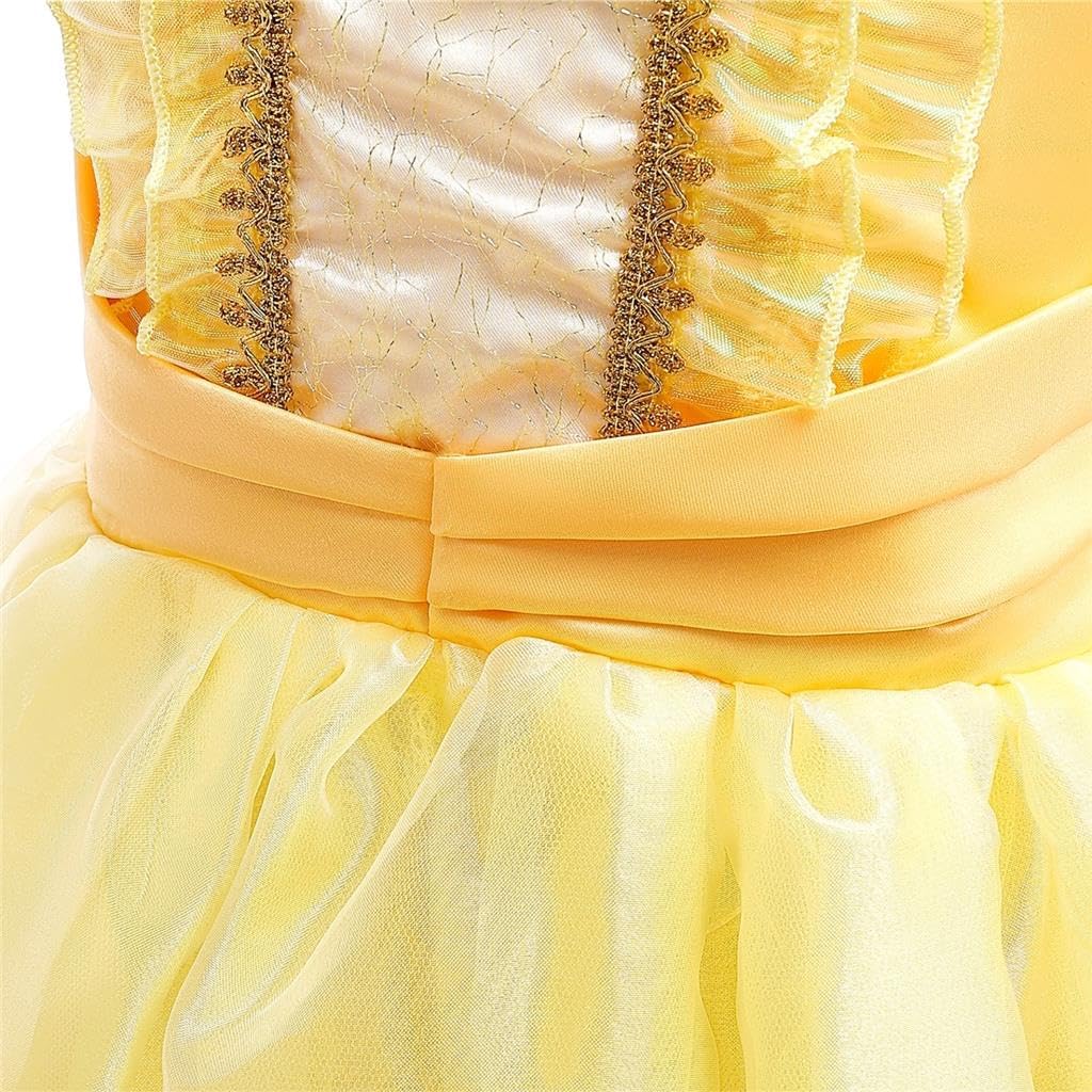 Lito Angels Vestito Principessa Belle con Accessori, Giallo - immagine 5