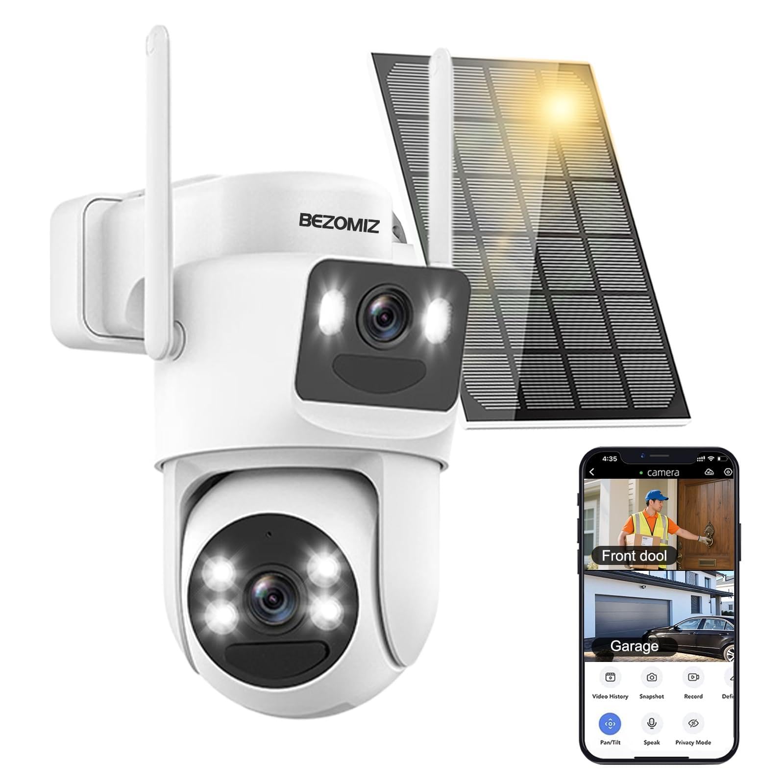 Telecamera Sorveglianza WiFi Esterna 4K Doppio Obiettivo 8MP