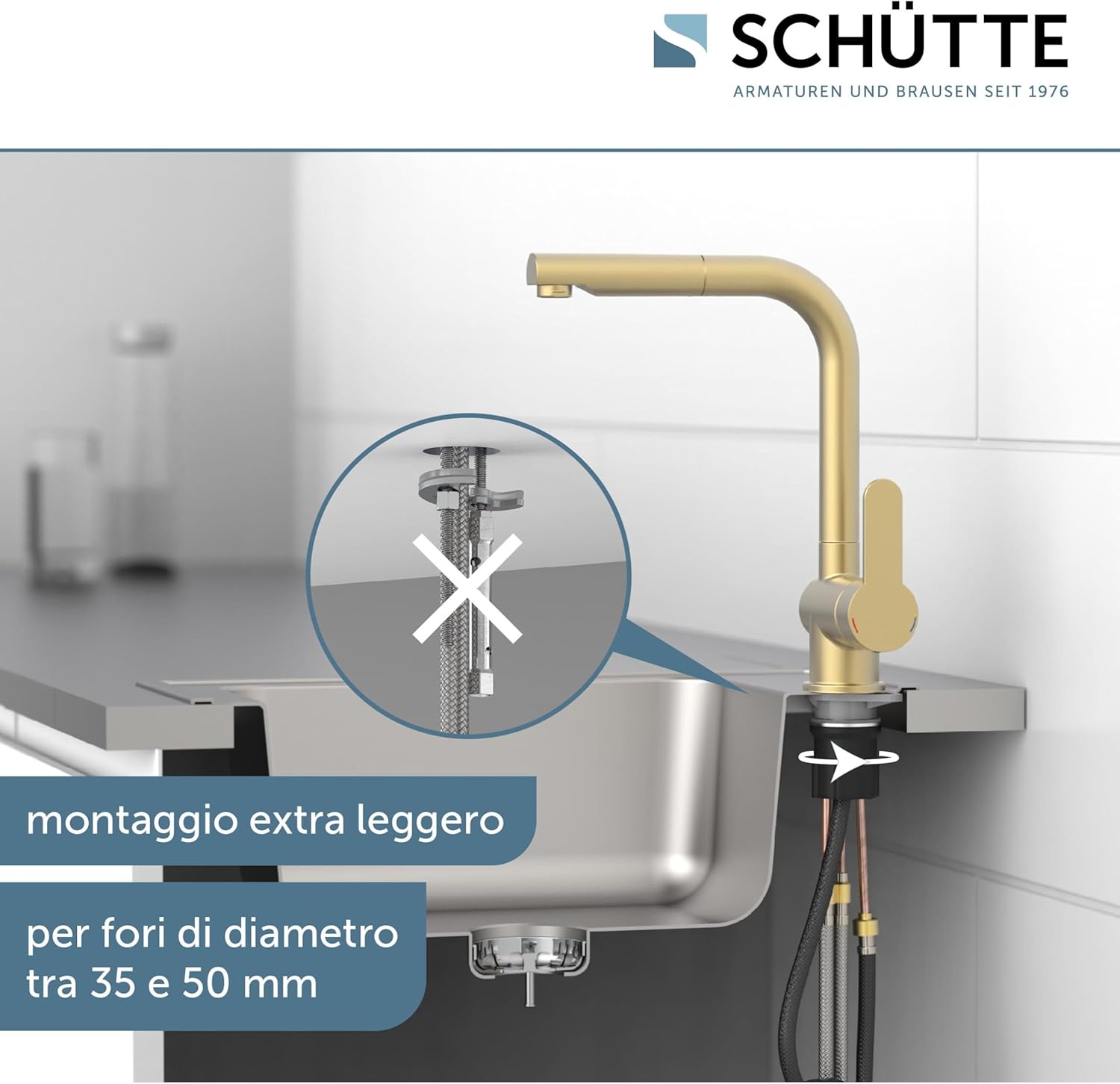 Schütte London 79770 - Rubinetto Cucina Oro - immagine 3