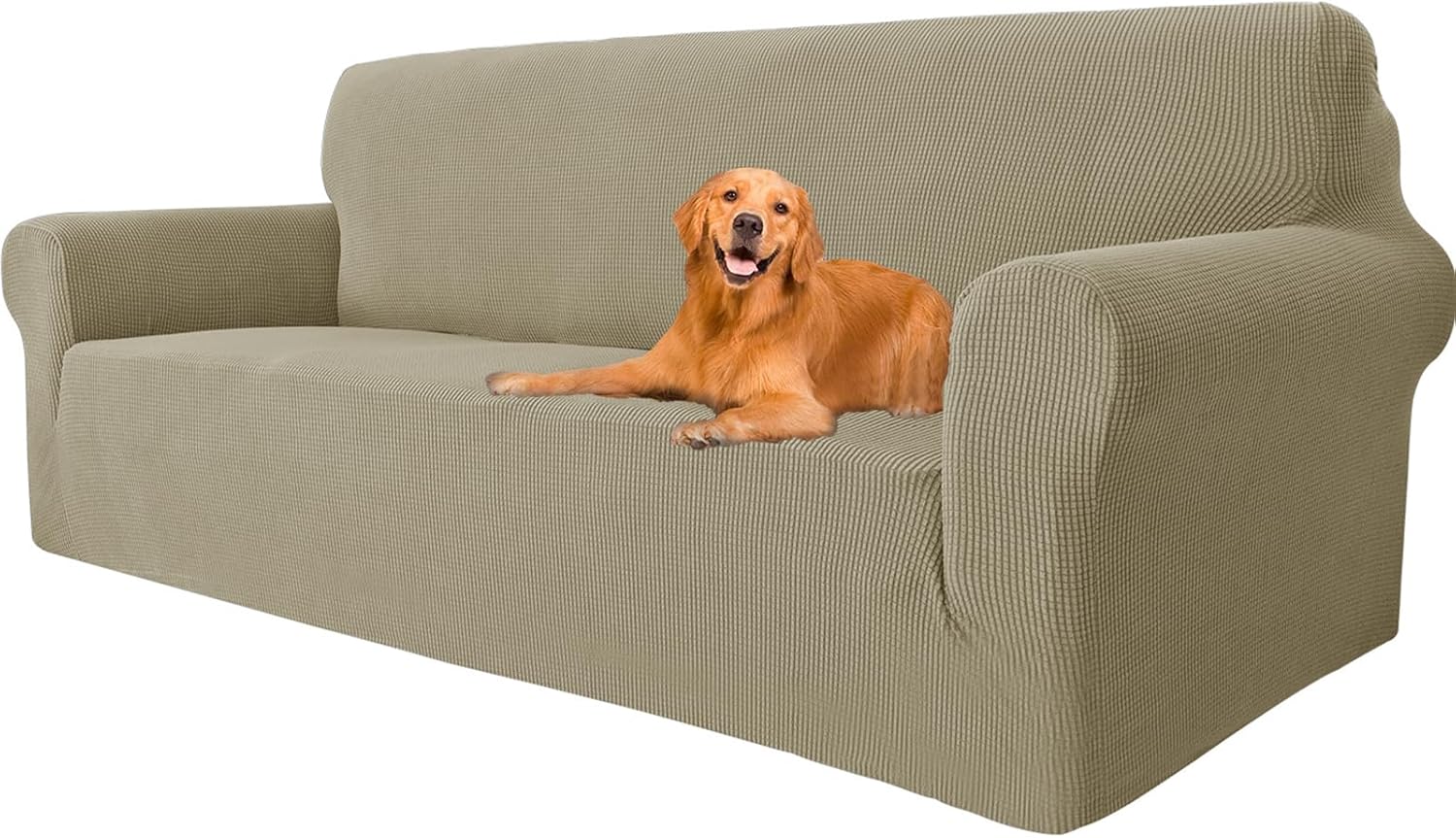 Copridivano 3 Posti Elasticizzato, Cachi - immagine 1