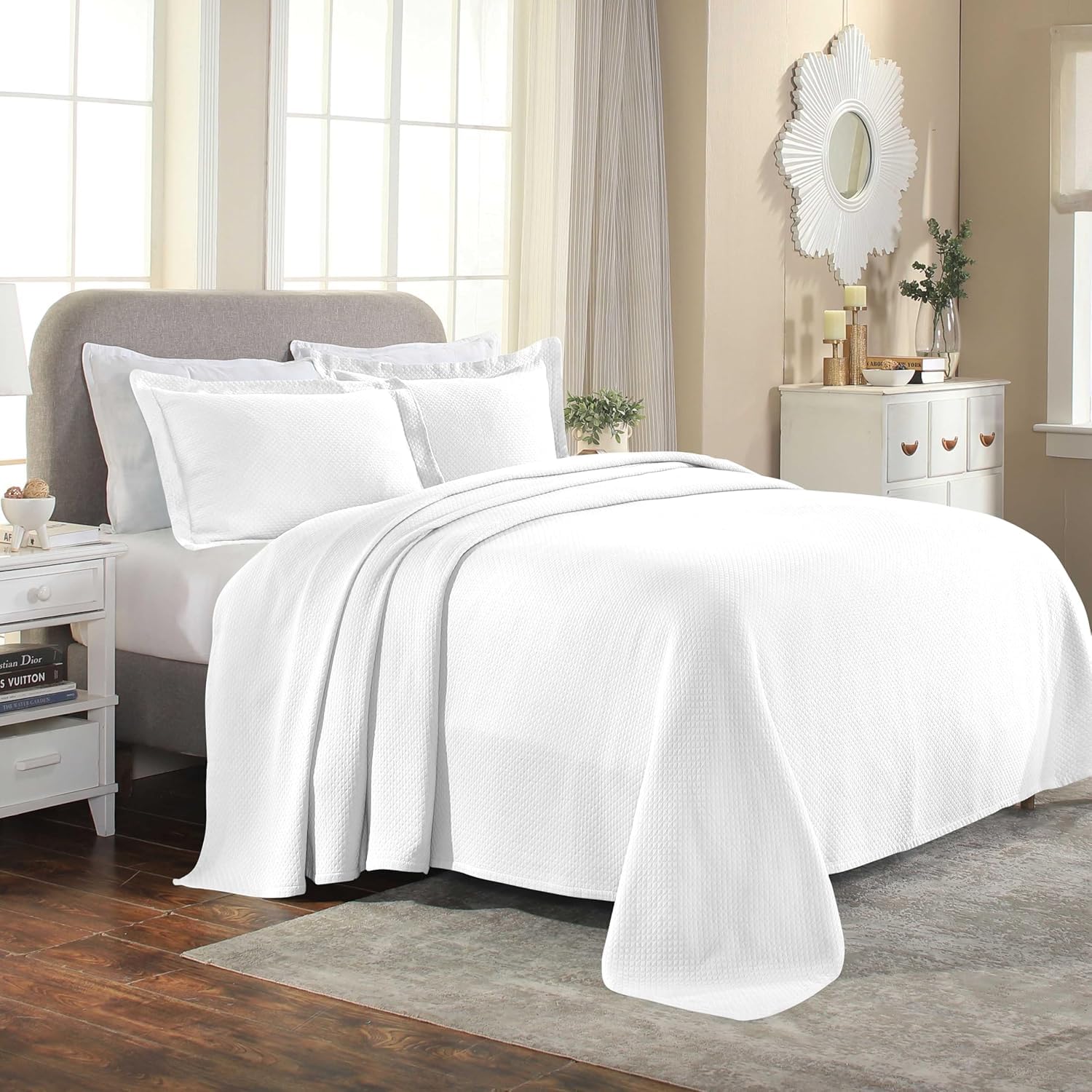 Superior Copriletto in cotone, bianco, king size