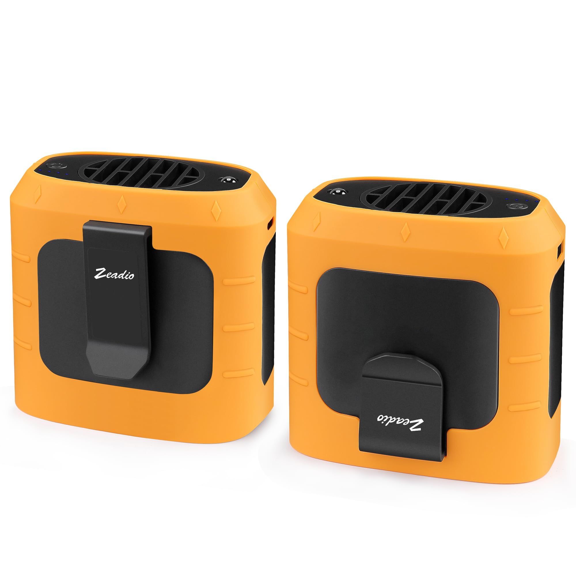 Zeadio Ventola con Clip in Vita 10000 mAh, Arancione