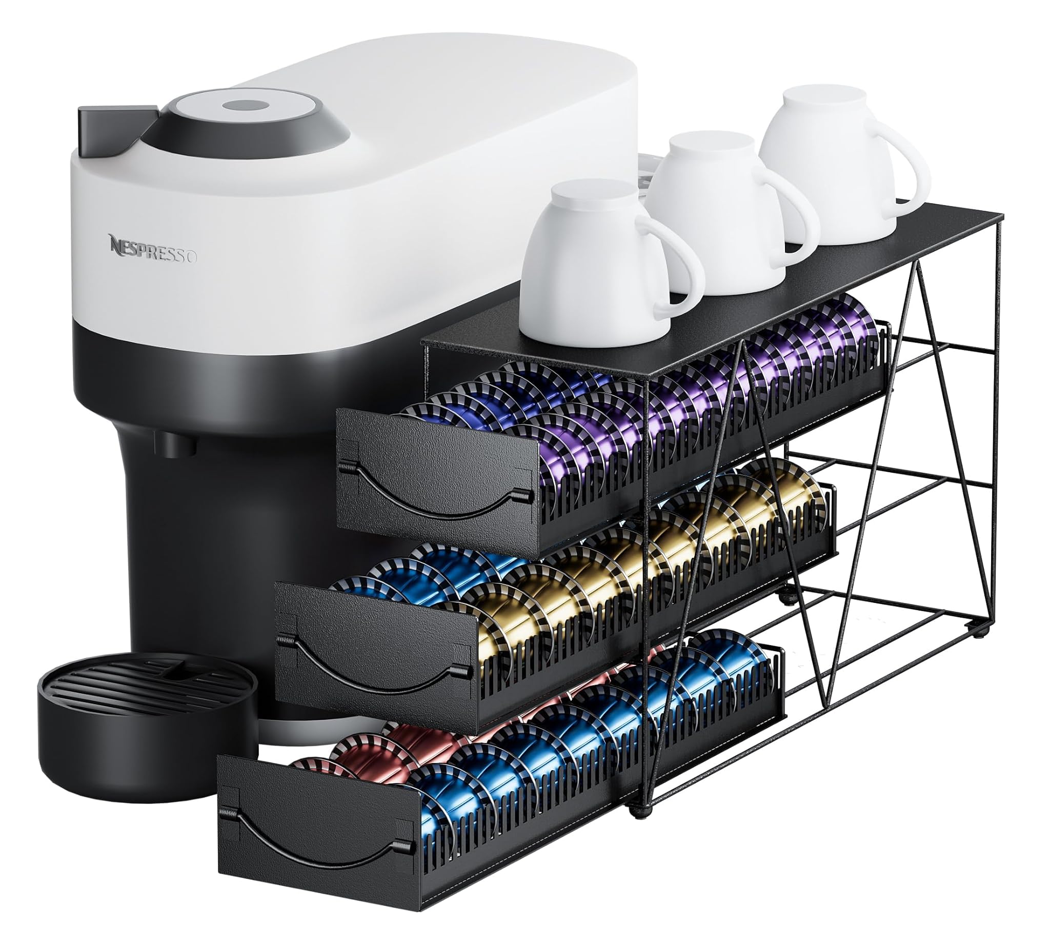 Hfhome Cassetto Porta Cialde Nespresso Vertuo 90 Cialde