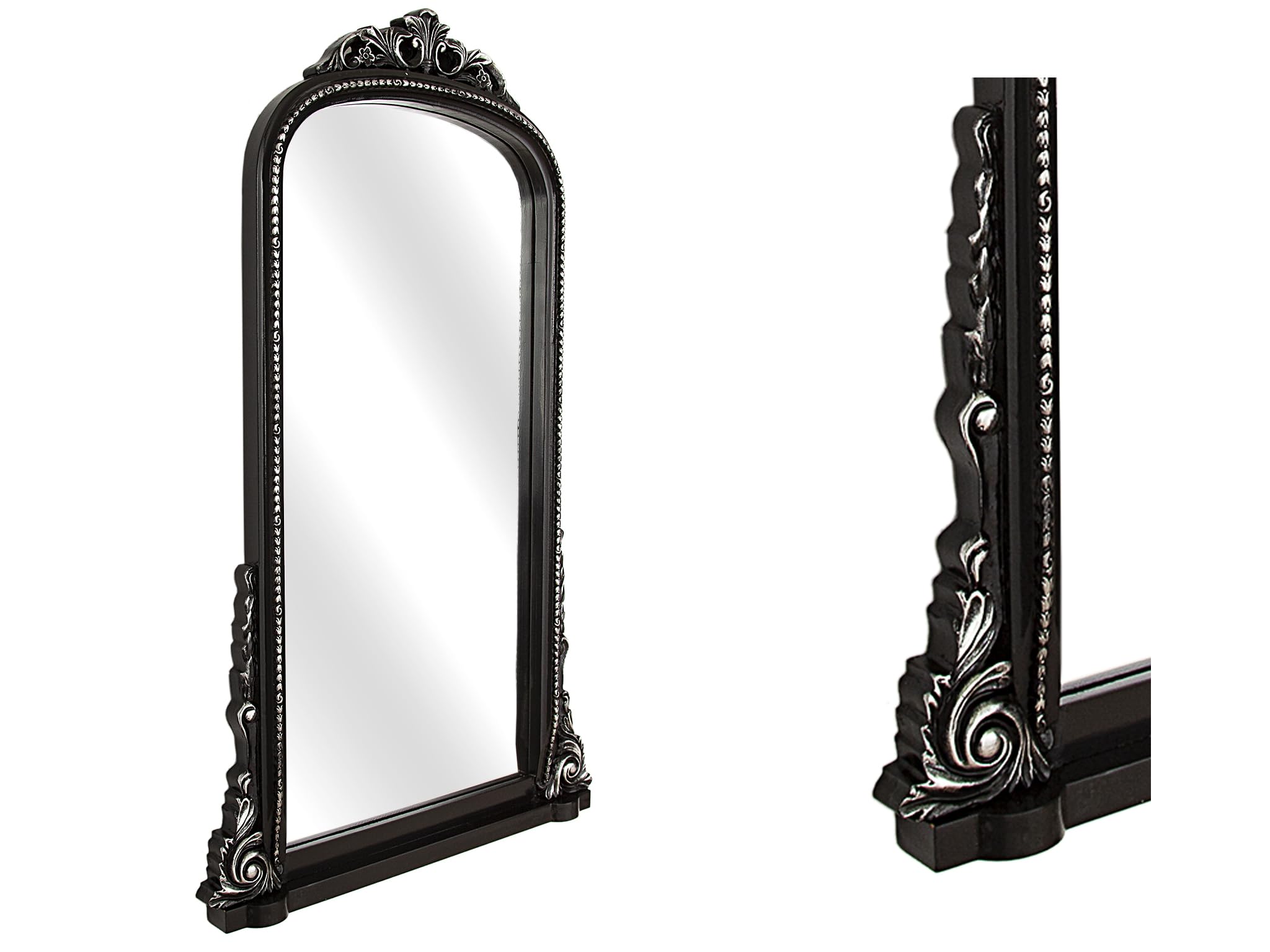 ESPEJO MDF NEGRO MATE STYLO FRANCES