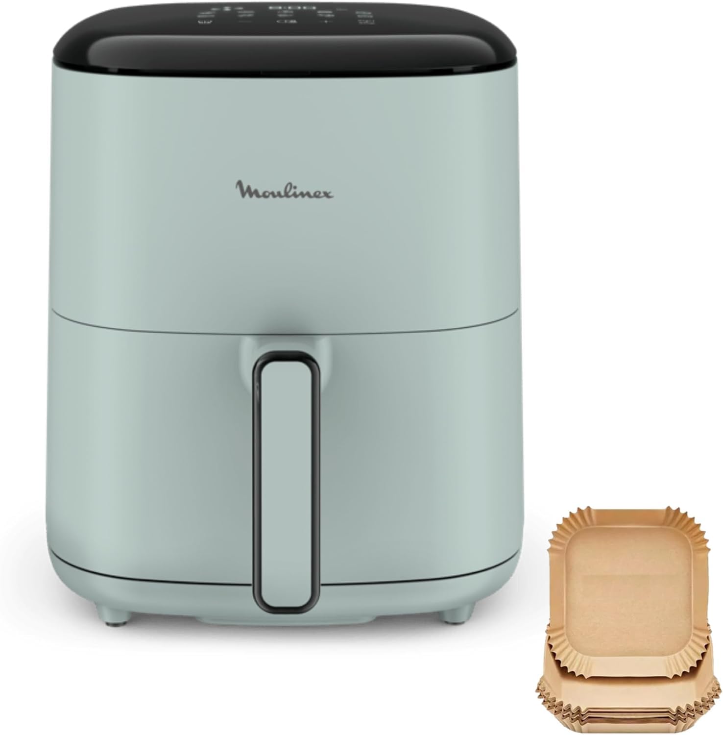 Moulinex Easy Fry POP EUCALYPTUS 5L, air fryer, fino a 6 persone, 10 programmi intuitivi, touch screen digitale, risparmio di tempo ed energia, EZ2454F0